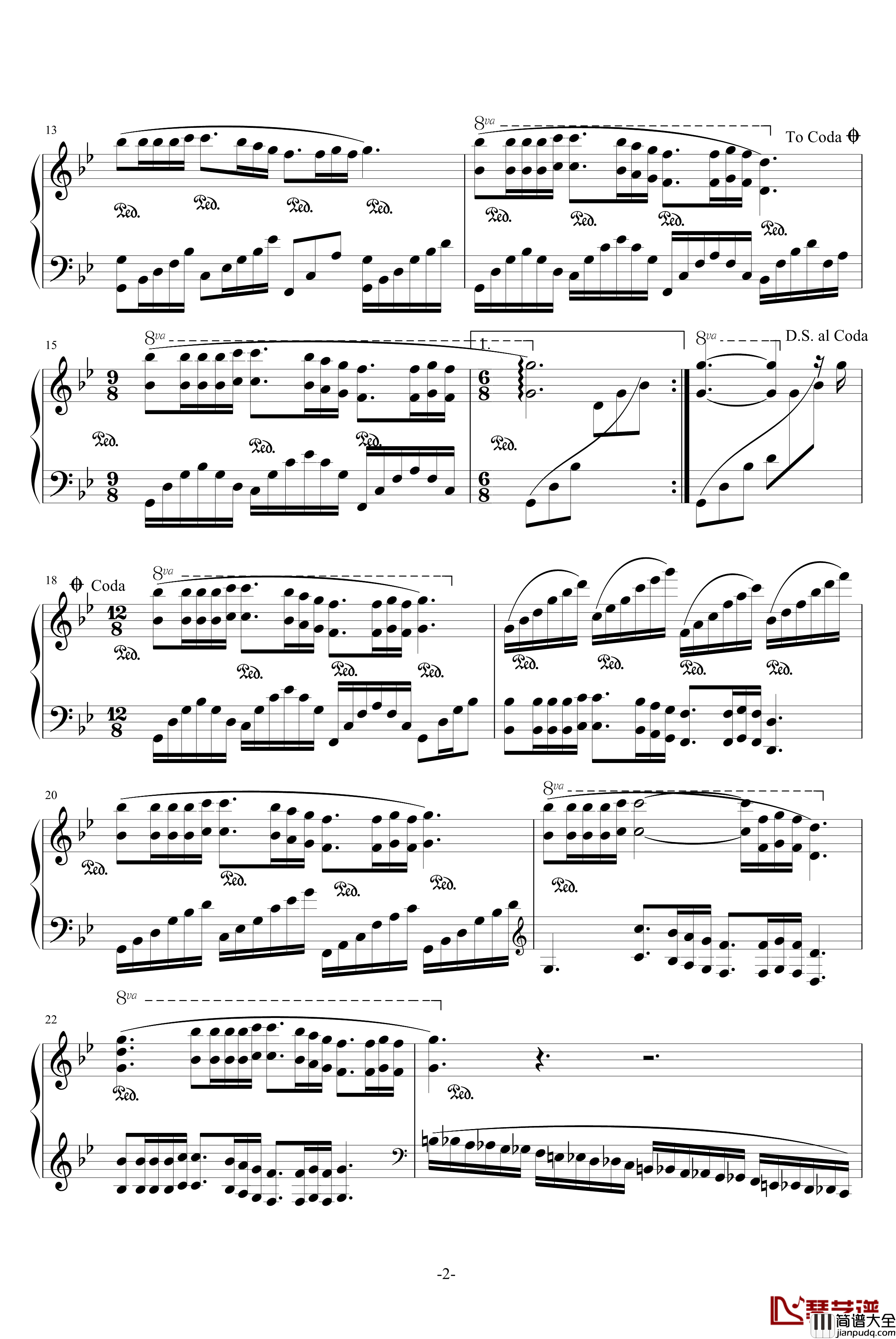 梦中的婚礼钢琴谱_LG改编版_克莱德曼