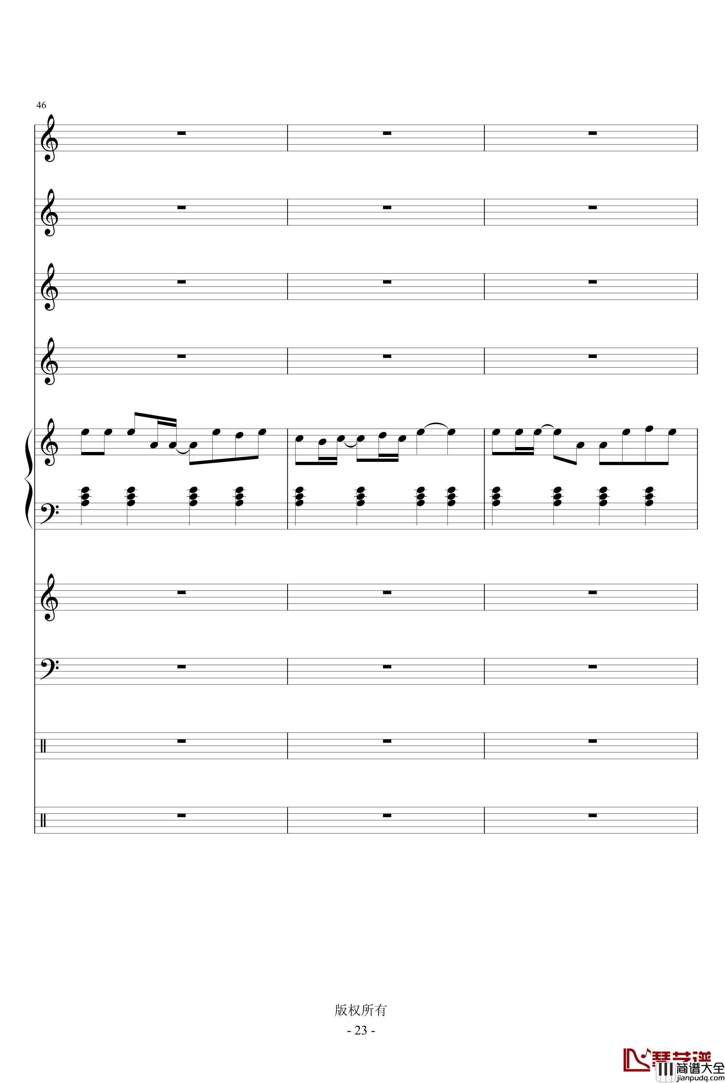 泪浊钢琴谱_琳琅