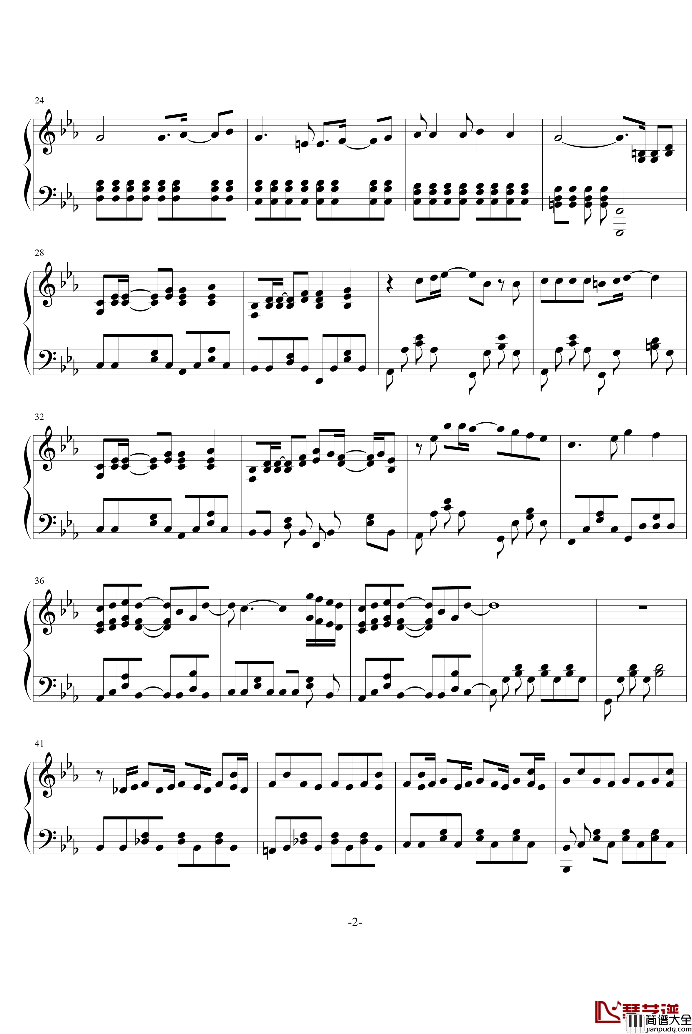 宿命钢琴谱_羊之歌_动漫影视