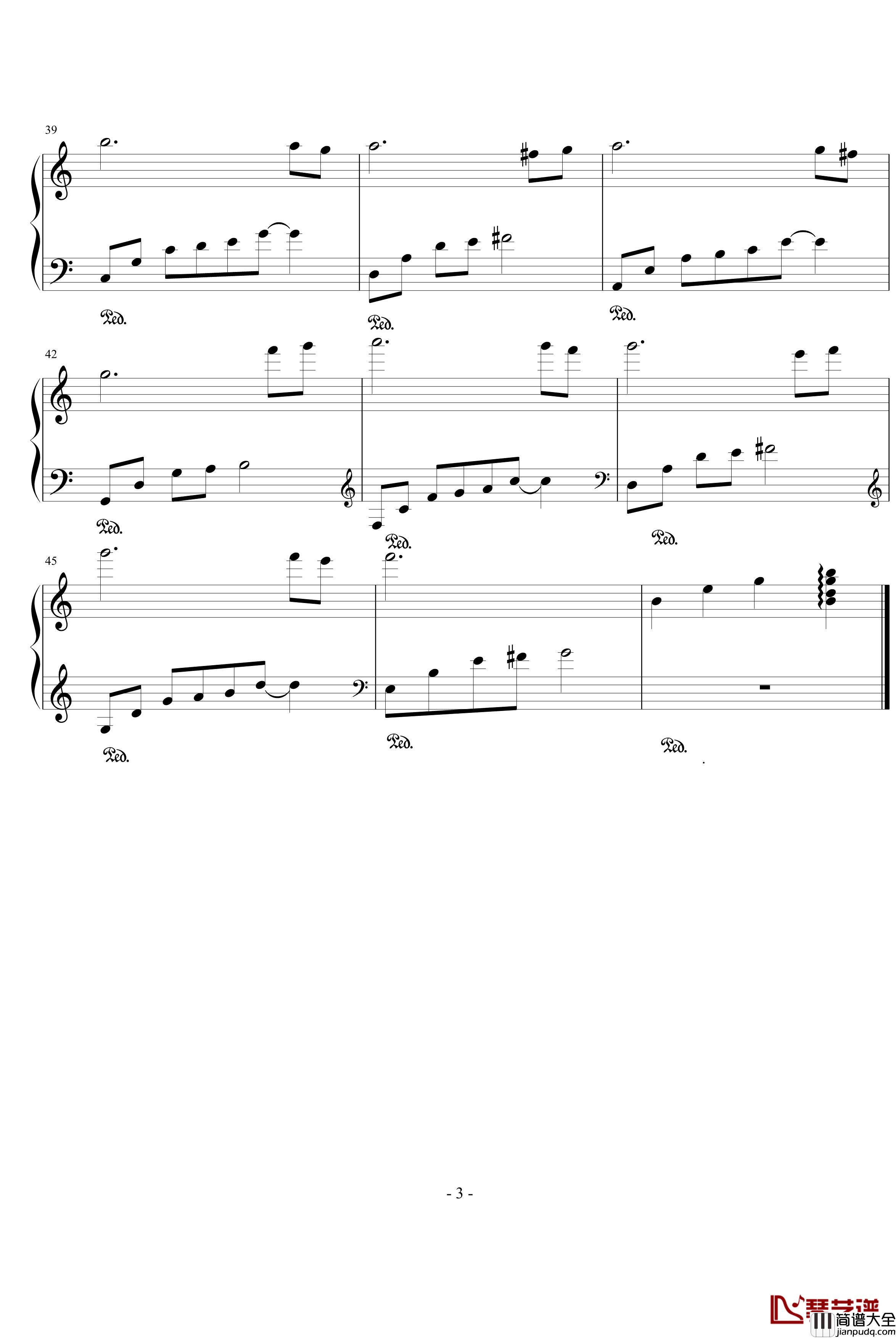 浅蓝深忆钢琴谱_泪洢唲