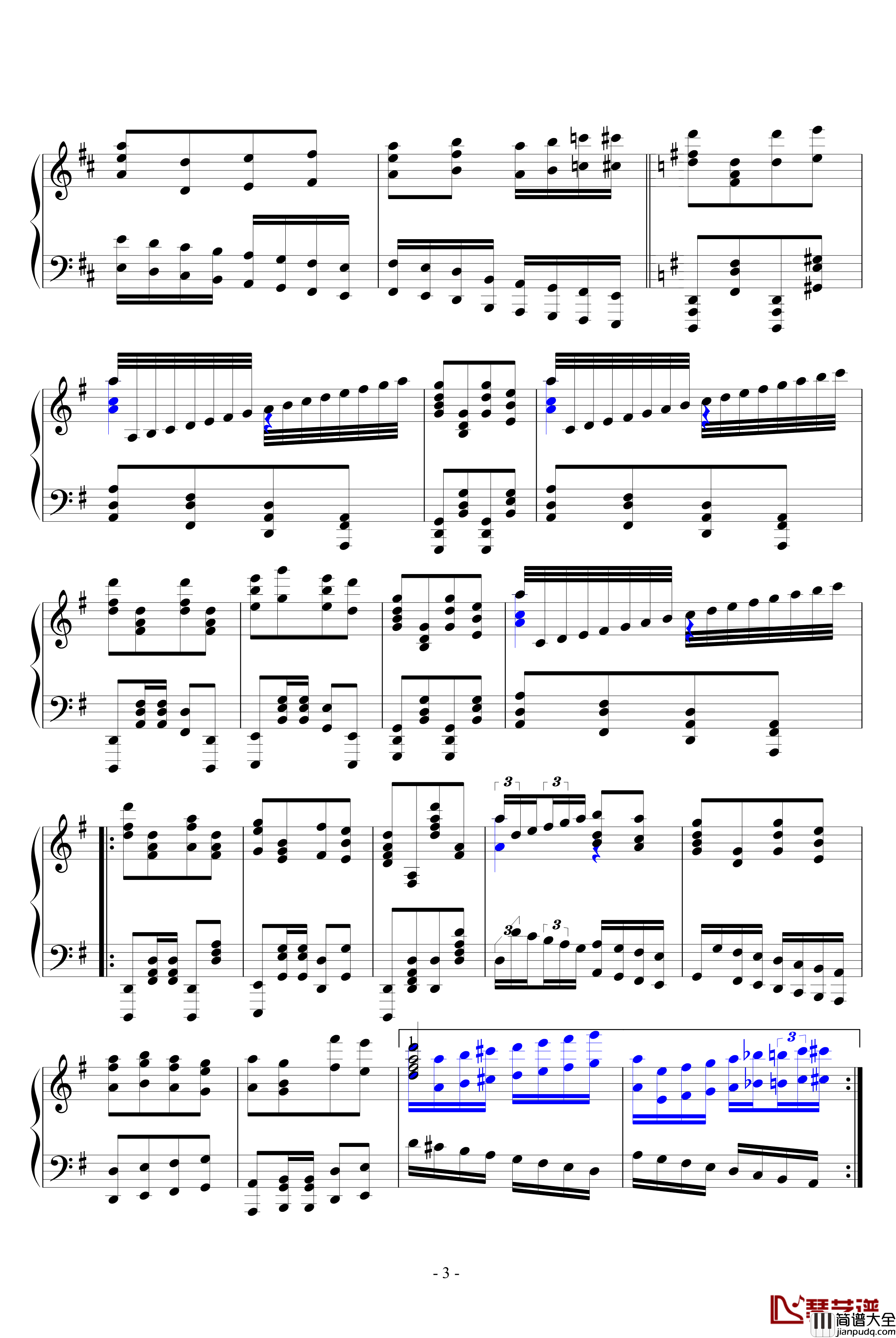 东方红钢琴谱_中国名曲