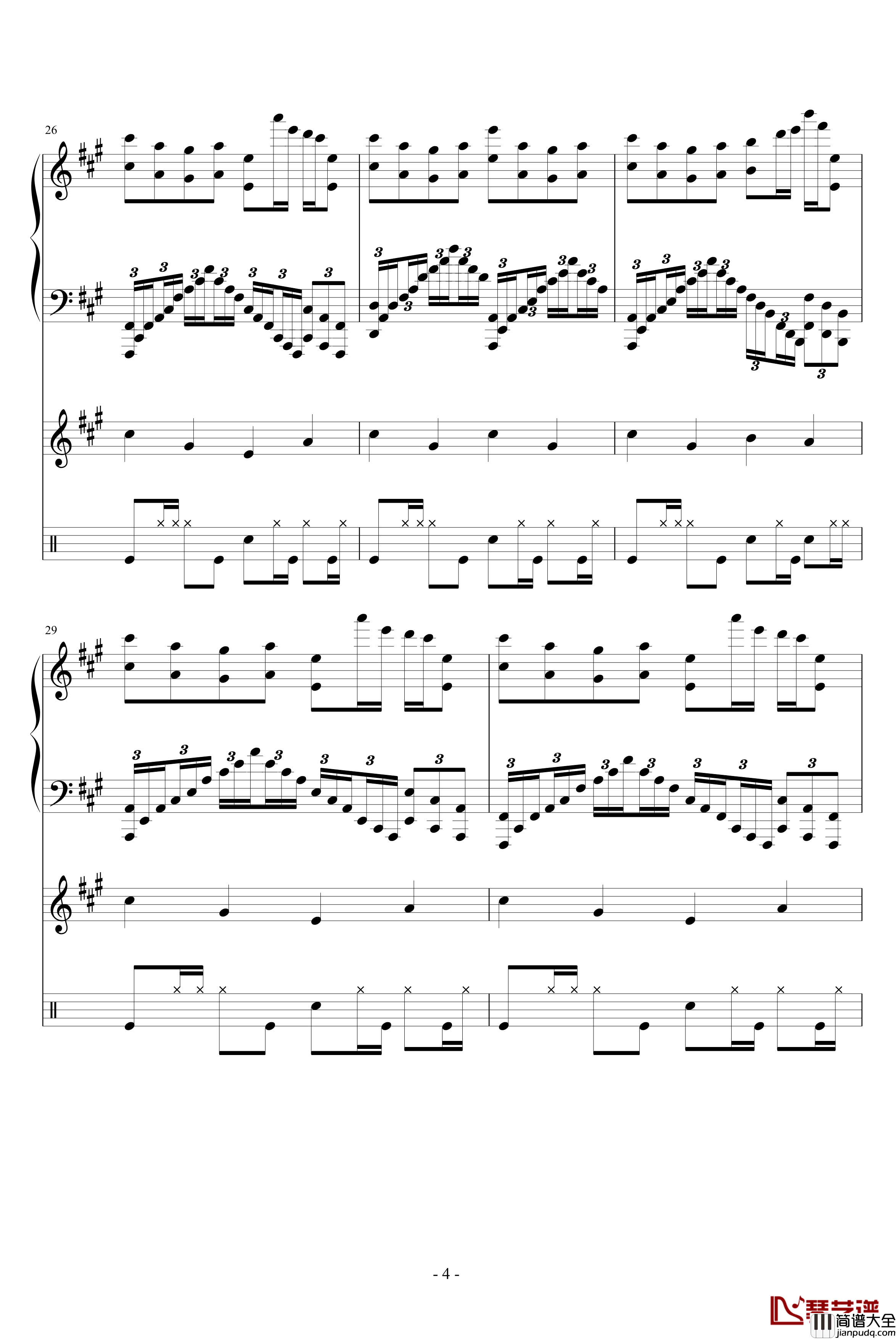 雨，一直下钢琴谱_吴越