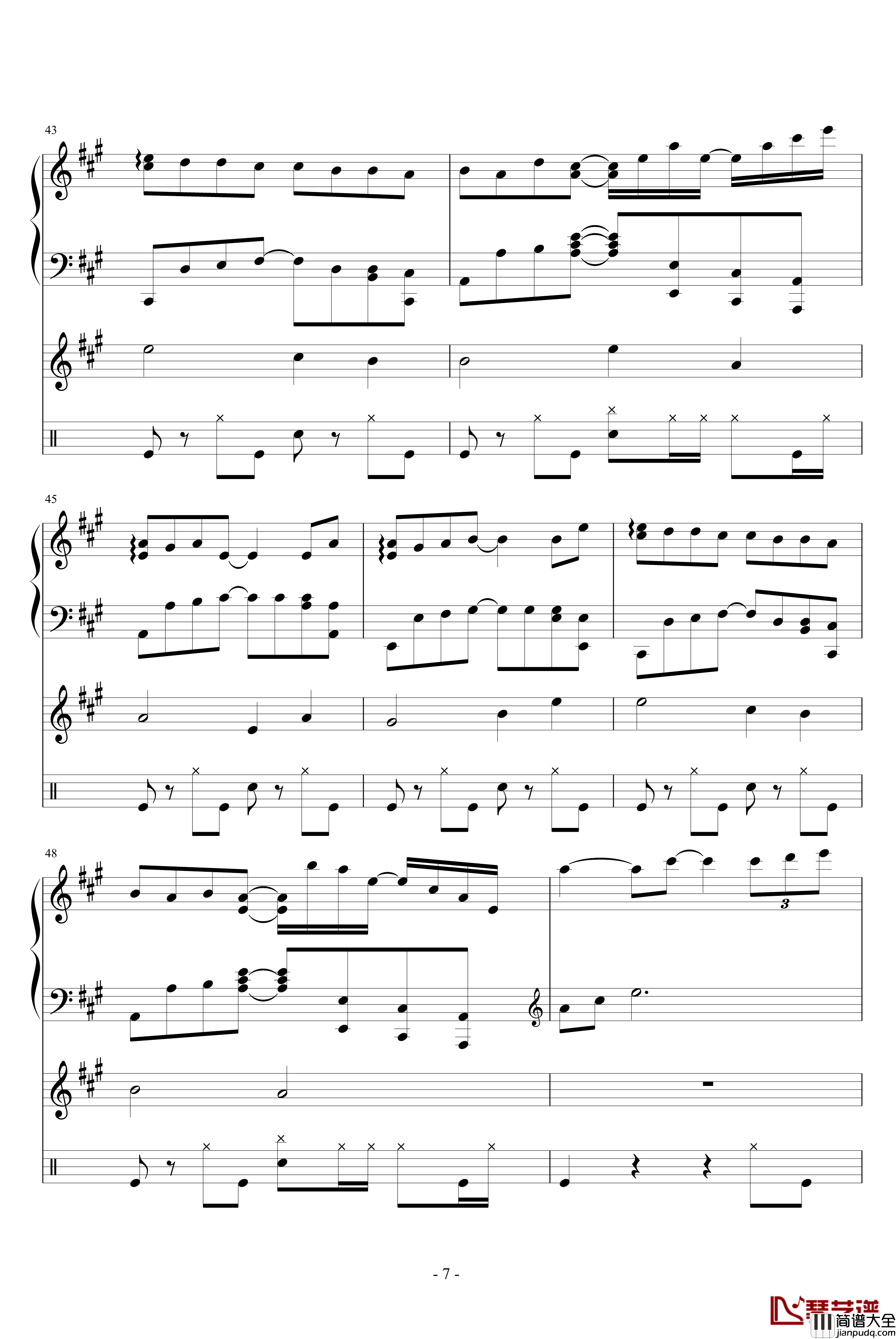 雨，一直下钢琴谱_吴越