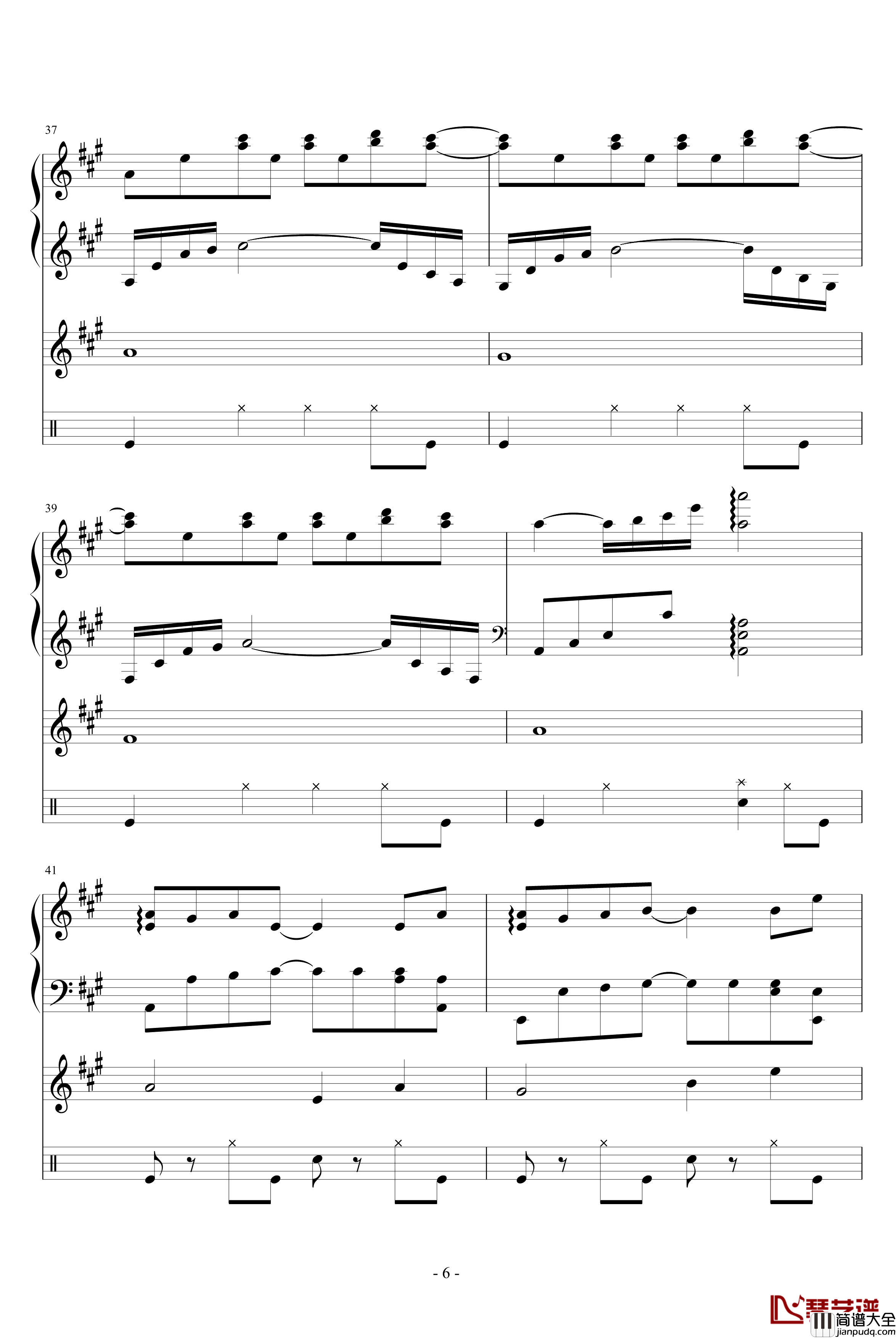 雨，一直下钢琴谱_吴越