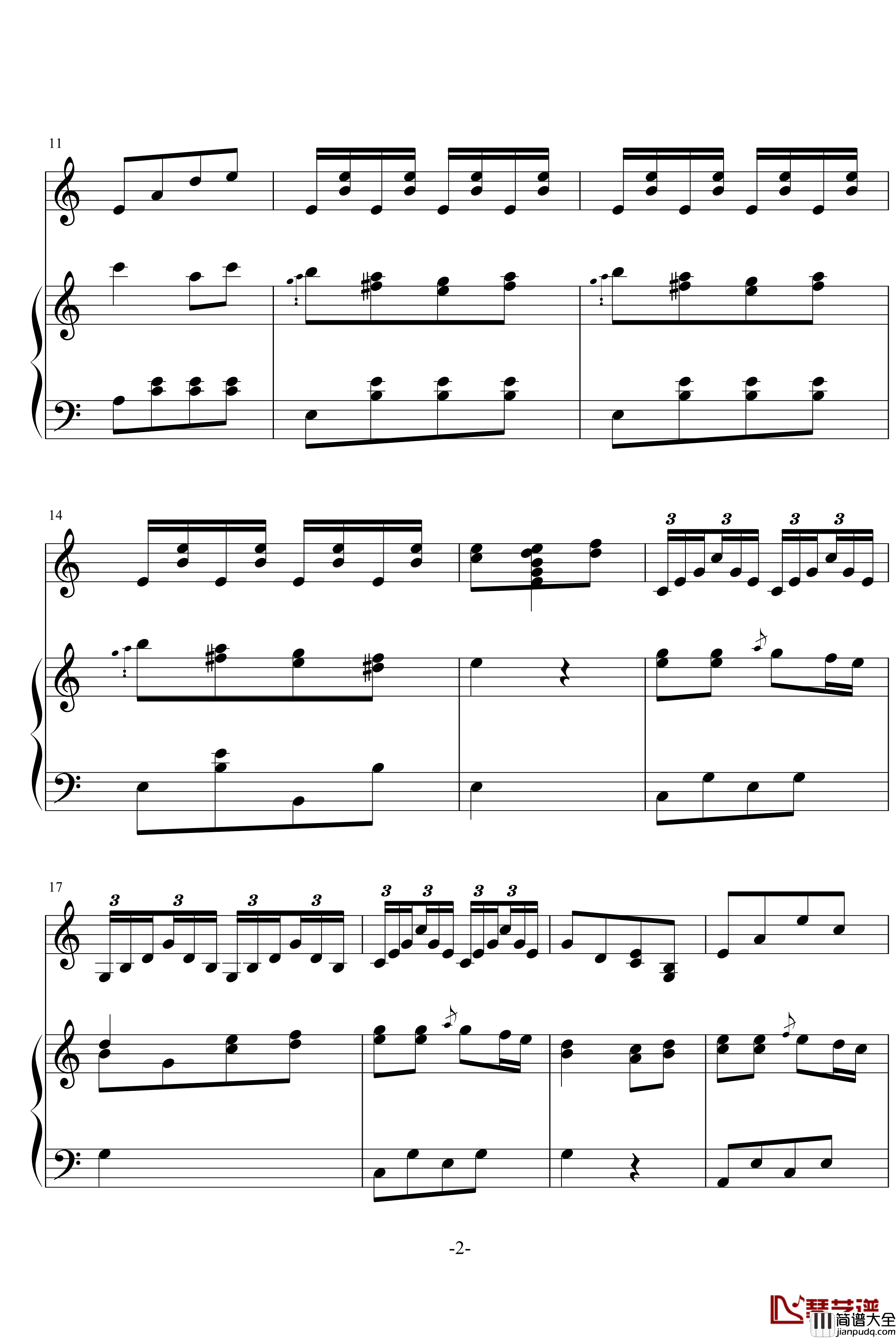 土耳其进行曲钢琴谱_随便改_莫扎特