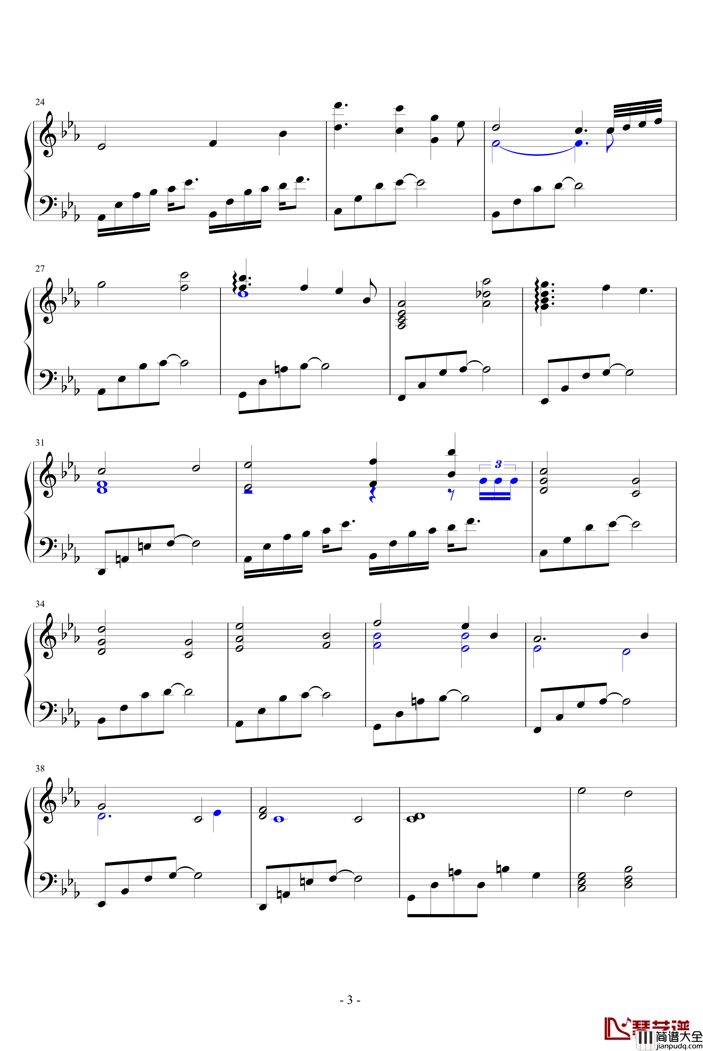 间之楔钢琴谱_动漫影视