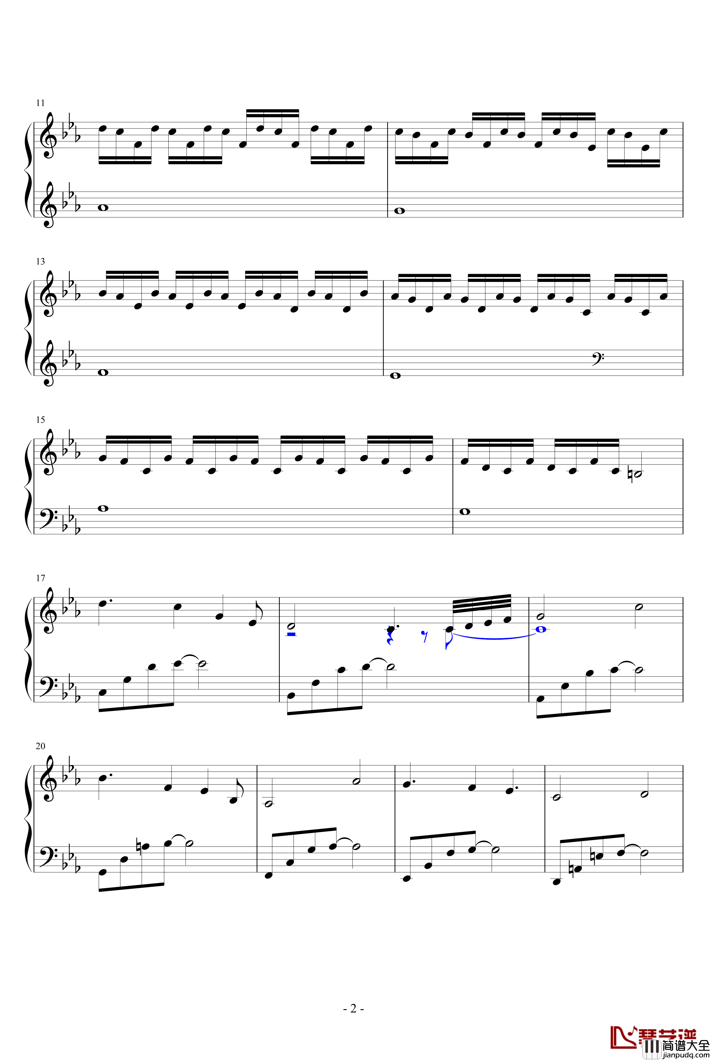 间之楔钢琴谱_动漫影视