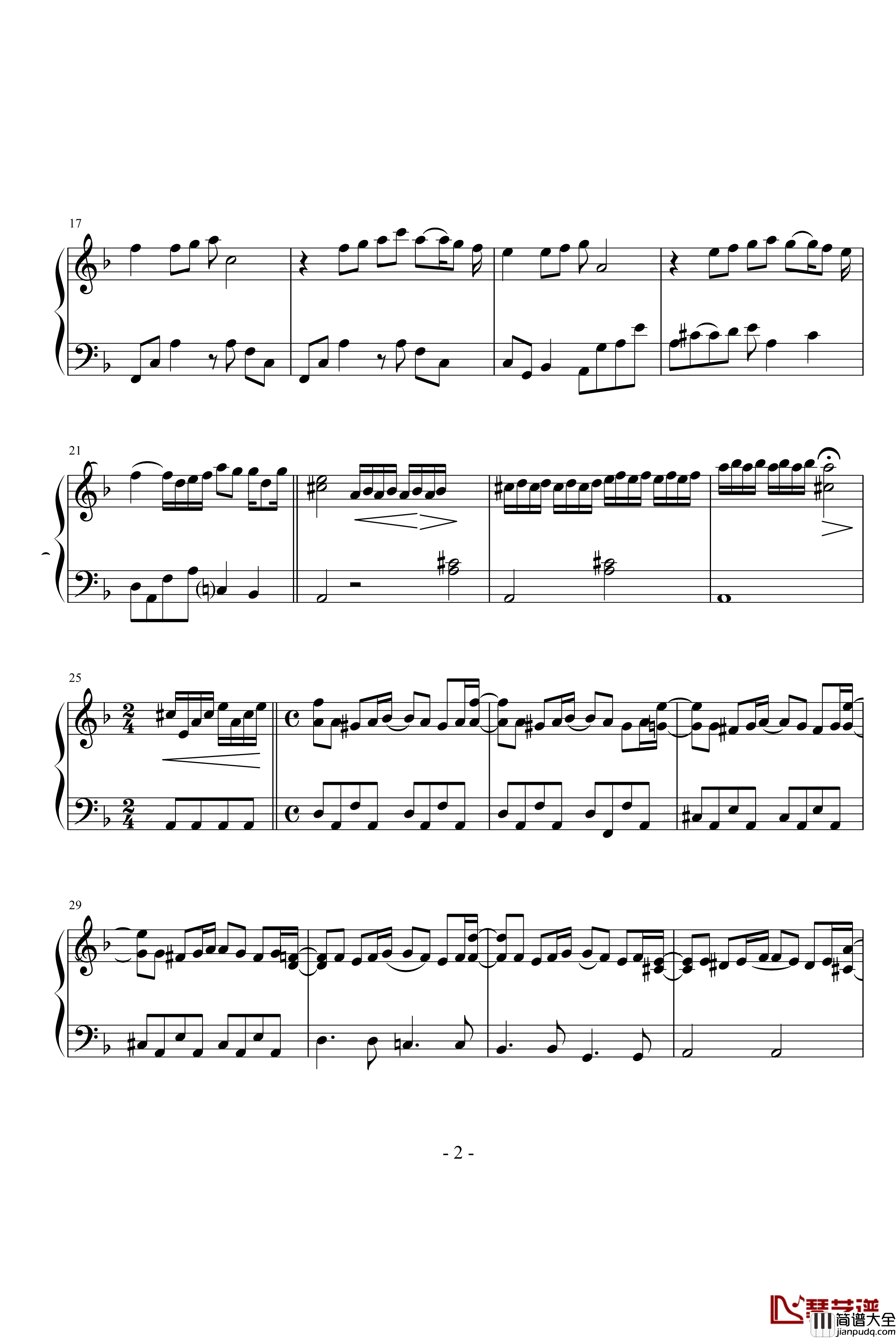 想象中的未婚妻钢琴谱_克莱德曼