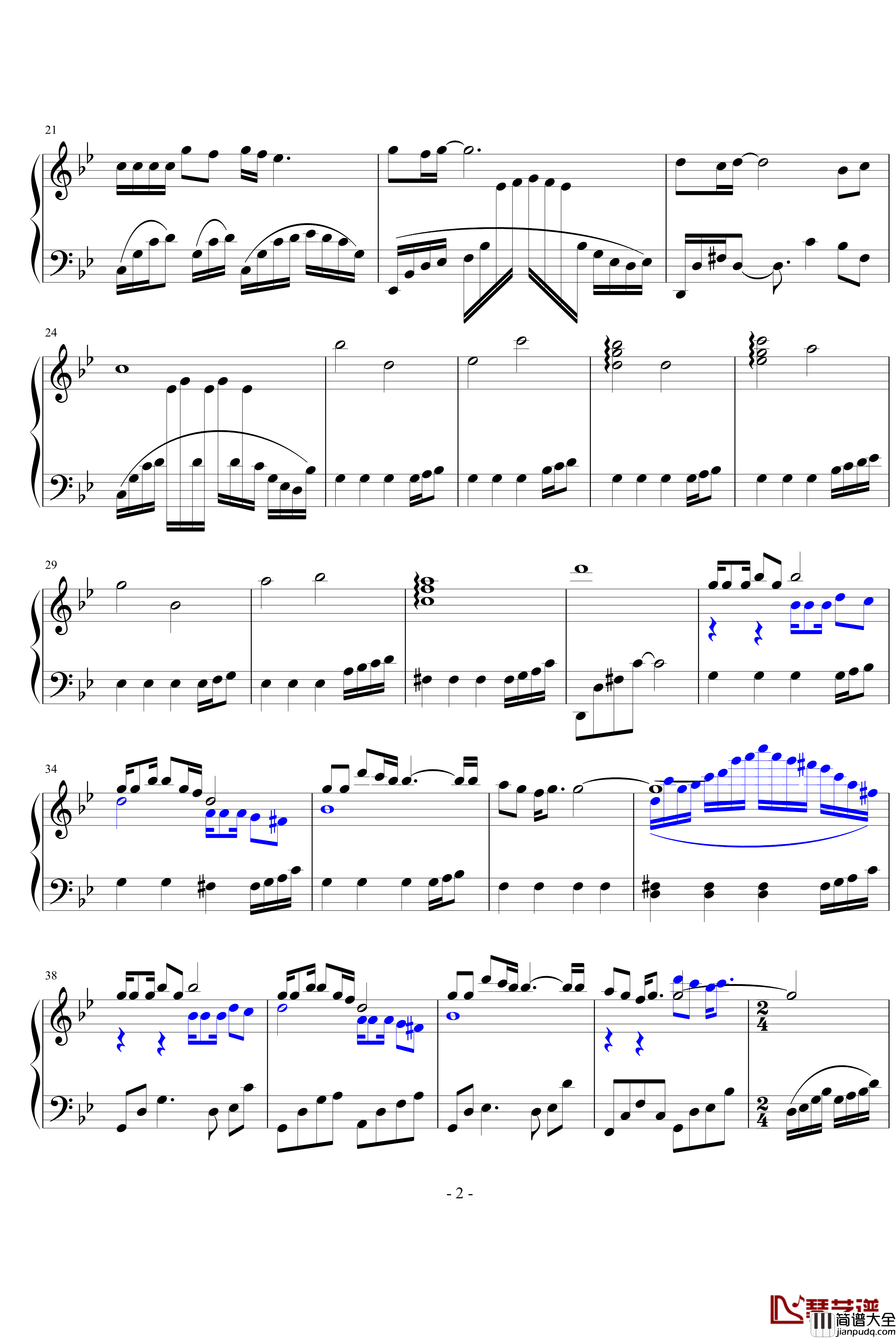 一个真实的故事钢琴谱_朱哲琴