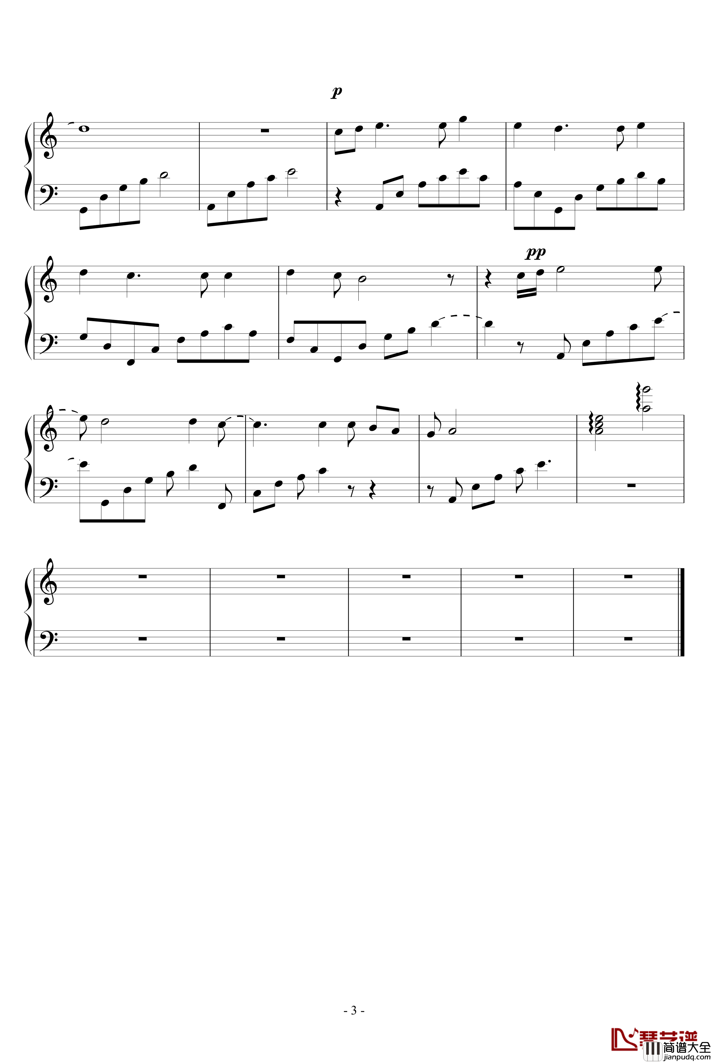 熟悉的旋律钢琴谱_筱嘟