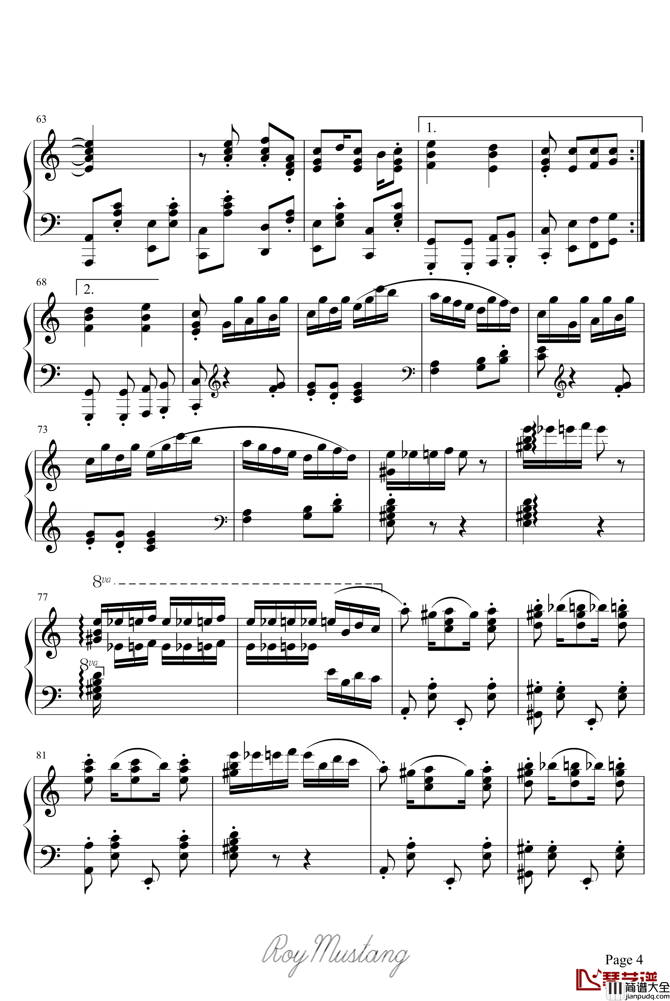 致爱丽丝钢琴谱_爵士·改_贝多芬_beethoven