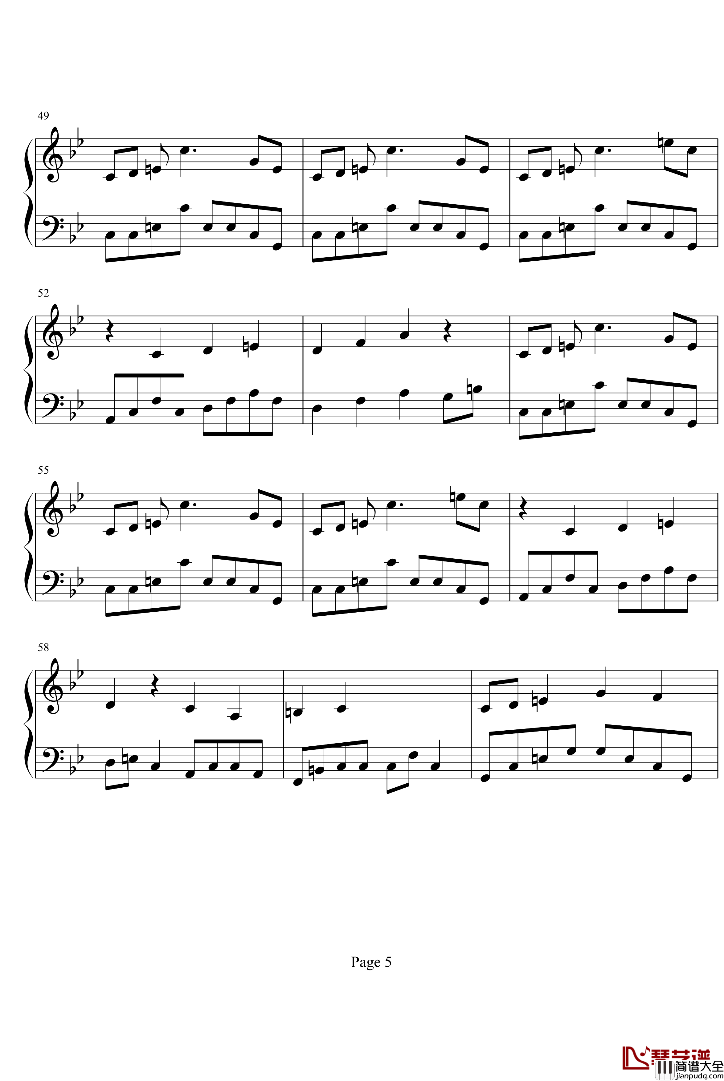 安静的离去钢琴谱_罗军