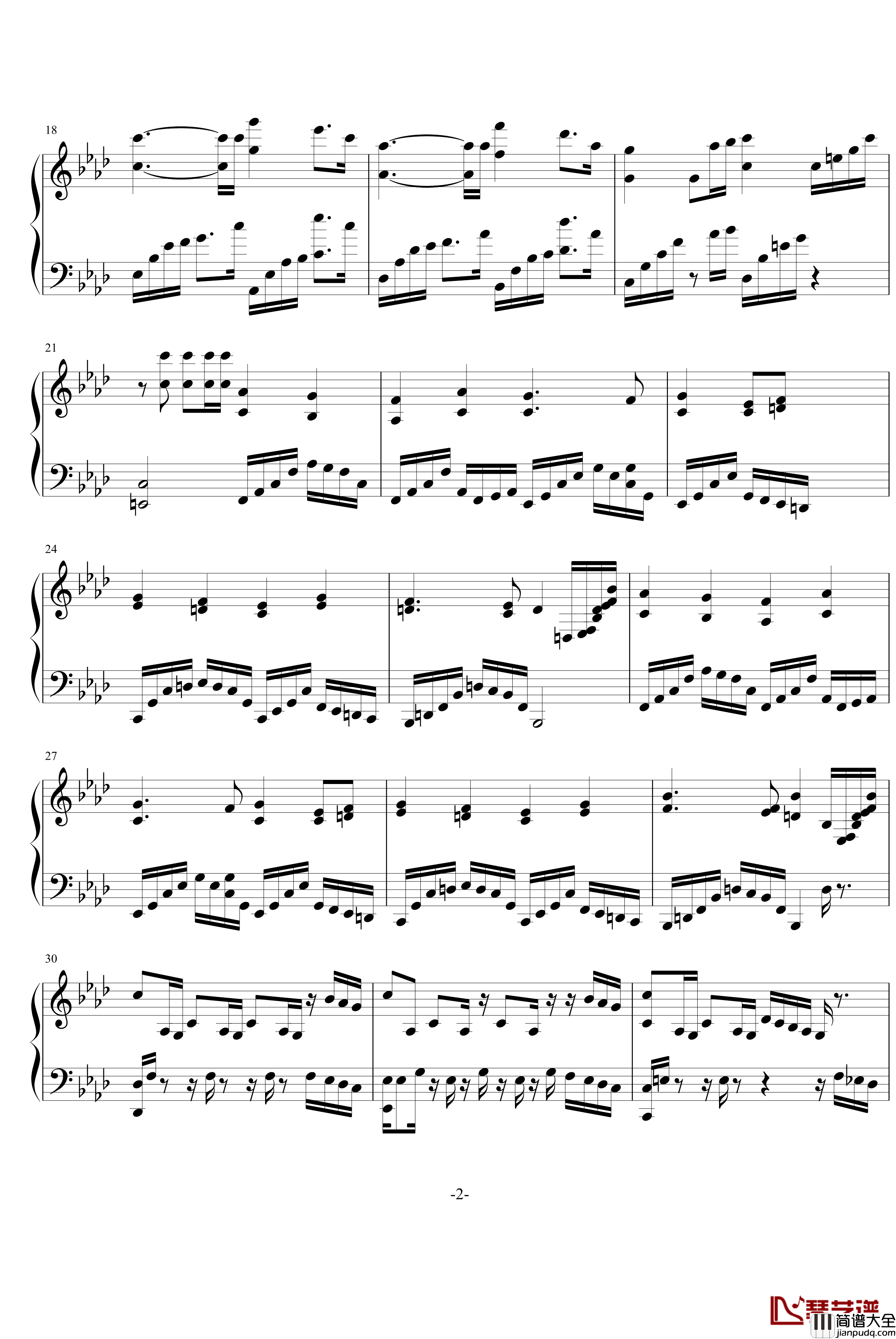 はまたけし钢琴谱_游戏_鬼泣