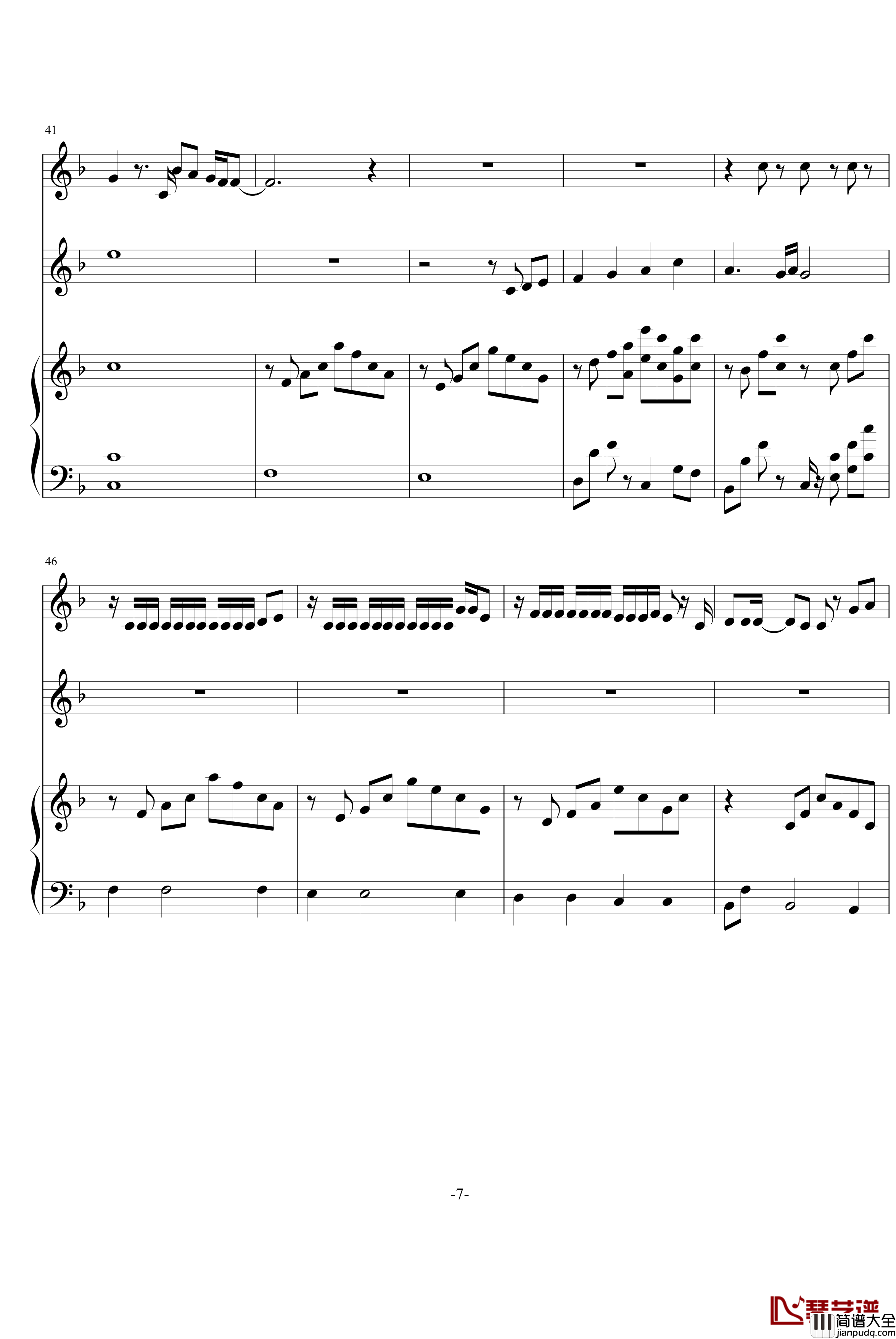 高达00_Trust_you钢琴谱_动漫影视