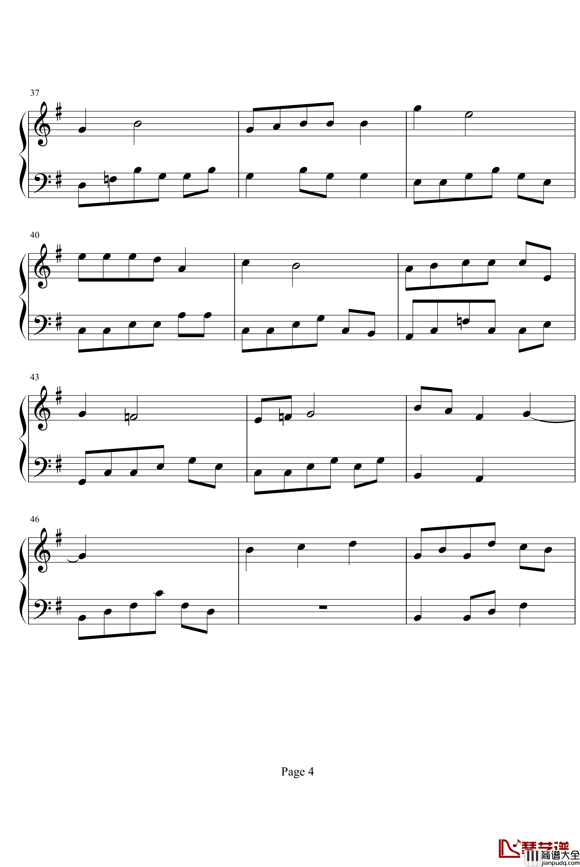 音乐响起的地方钢琴谱_罗军