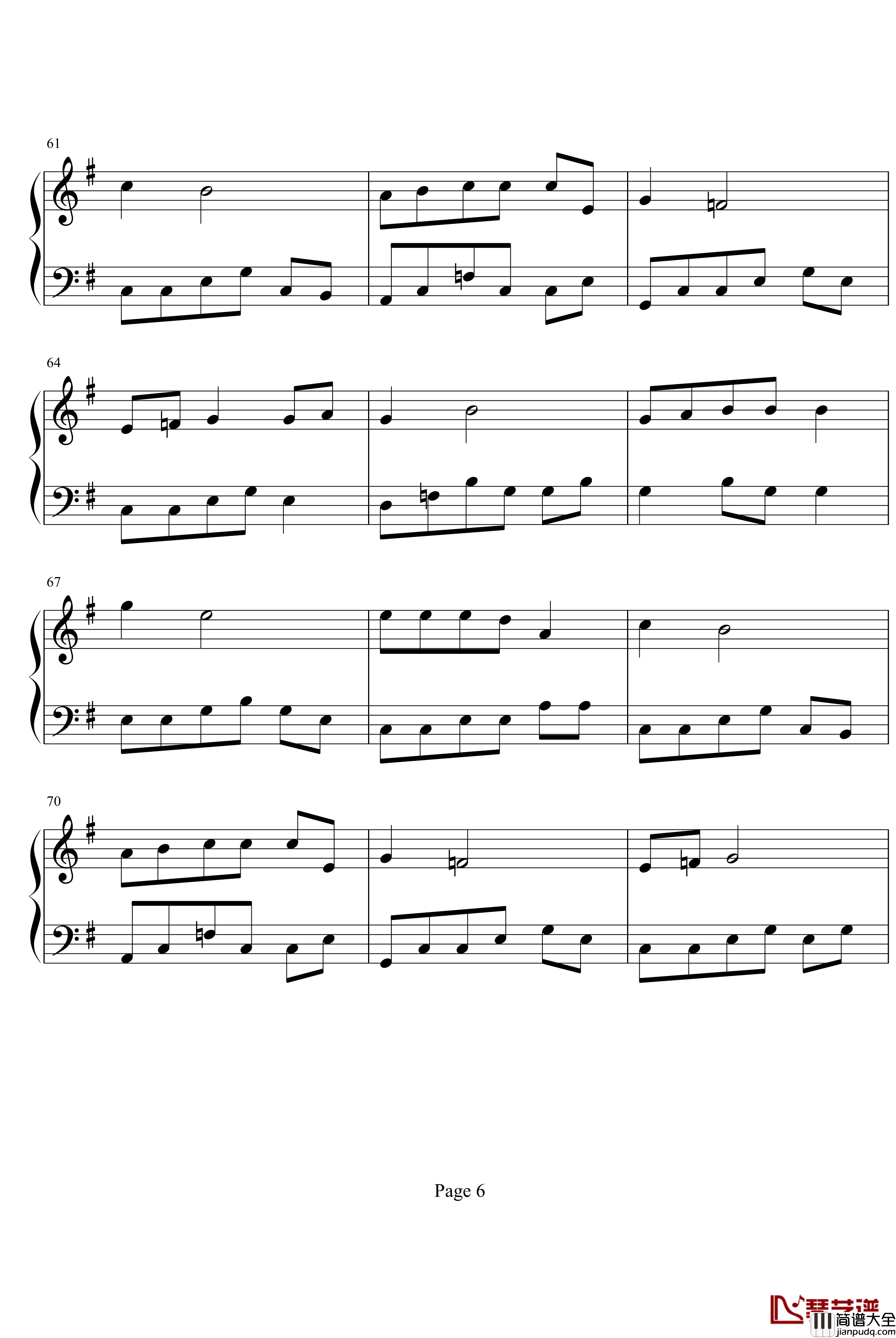 音乐响起的地方钢琴谱_罗军