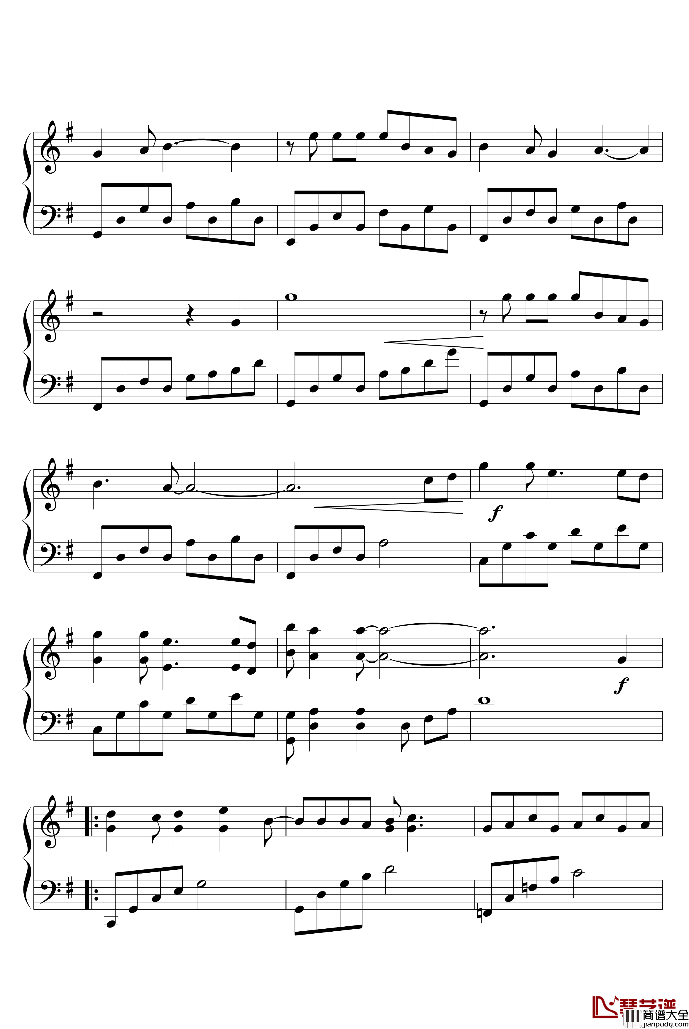 启程钢琴谱_范玮琪