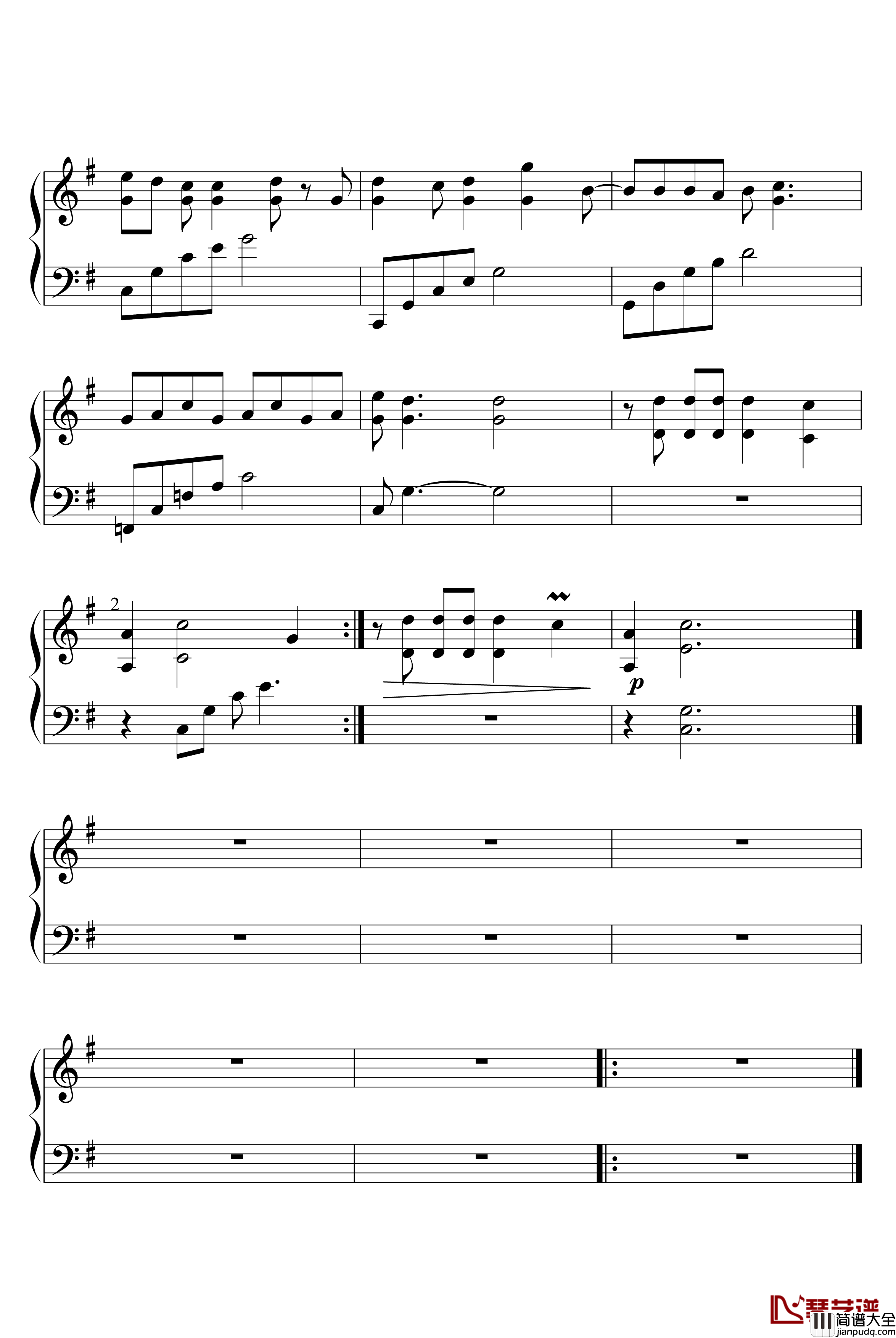 启程钢琴谱_范玮琪