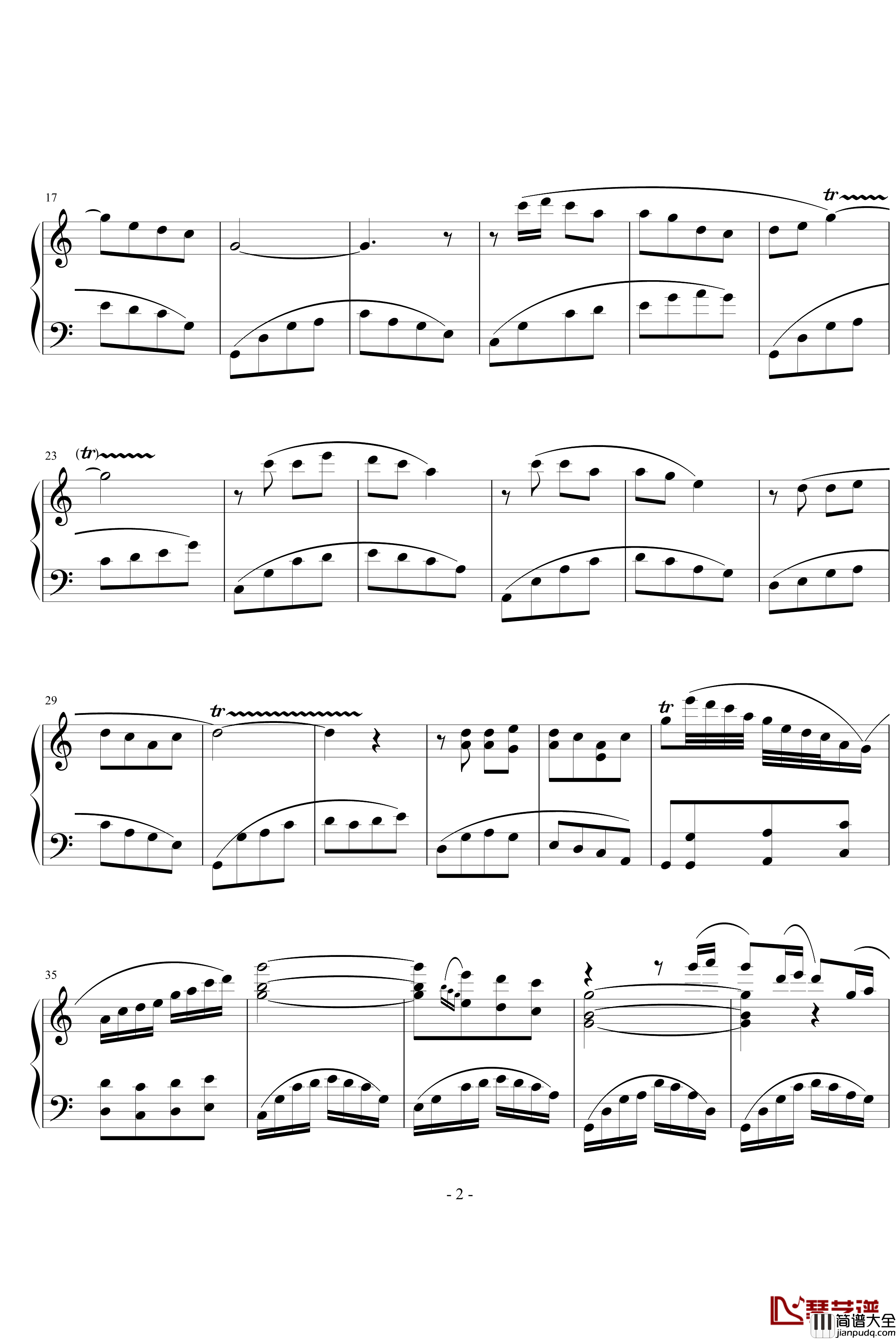 秋叶钢琴谱_田献