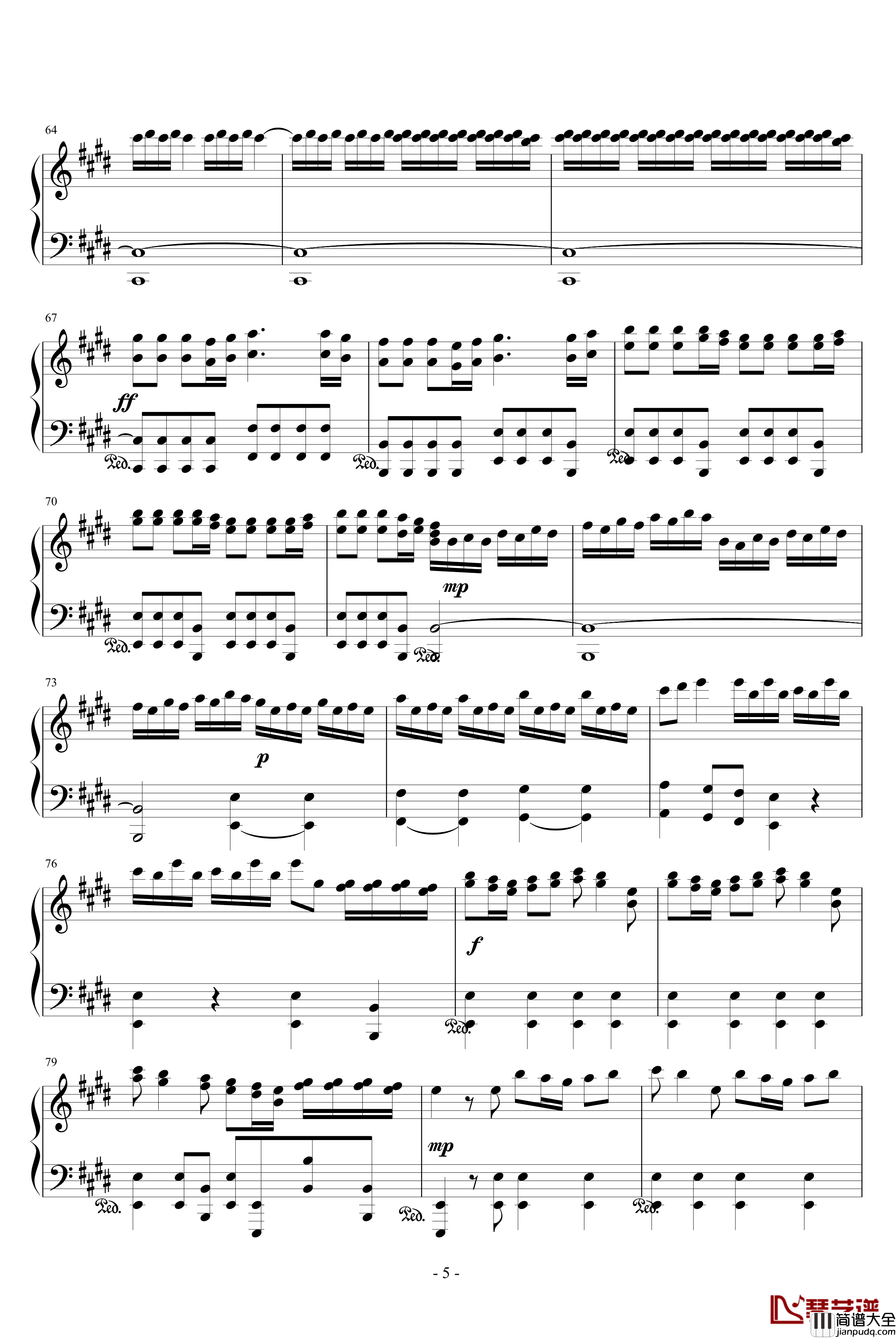 四季·春钢琴谱_维瓦尔第