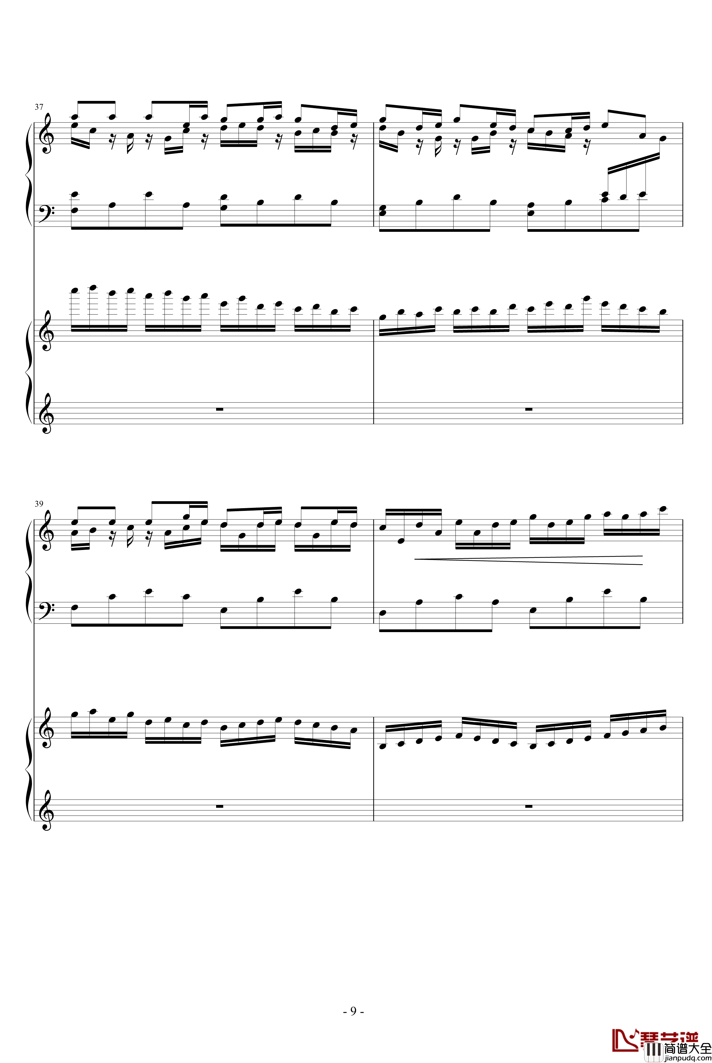 淡香雨季钢琴谱_双钢琴_乐侠