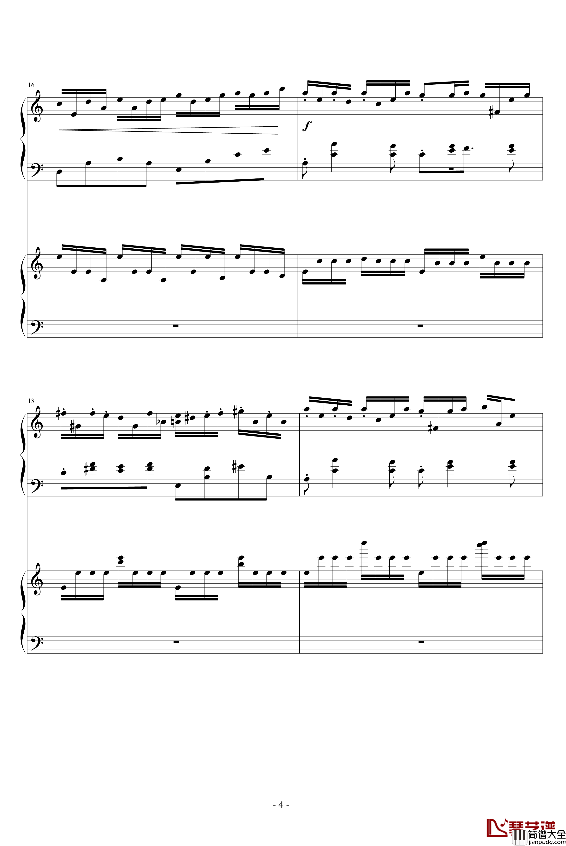 淡香雨季钢琴谱_双钢琴_乐侠