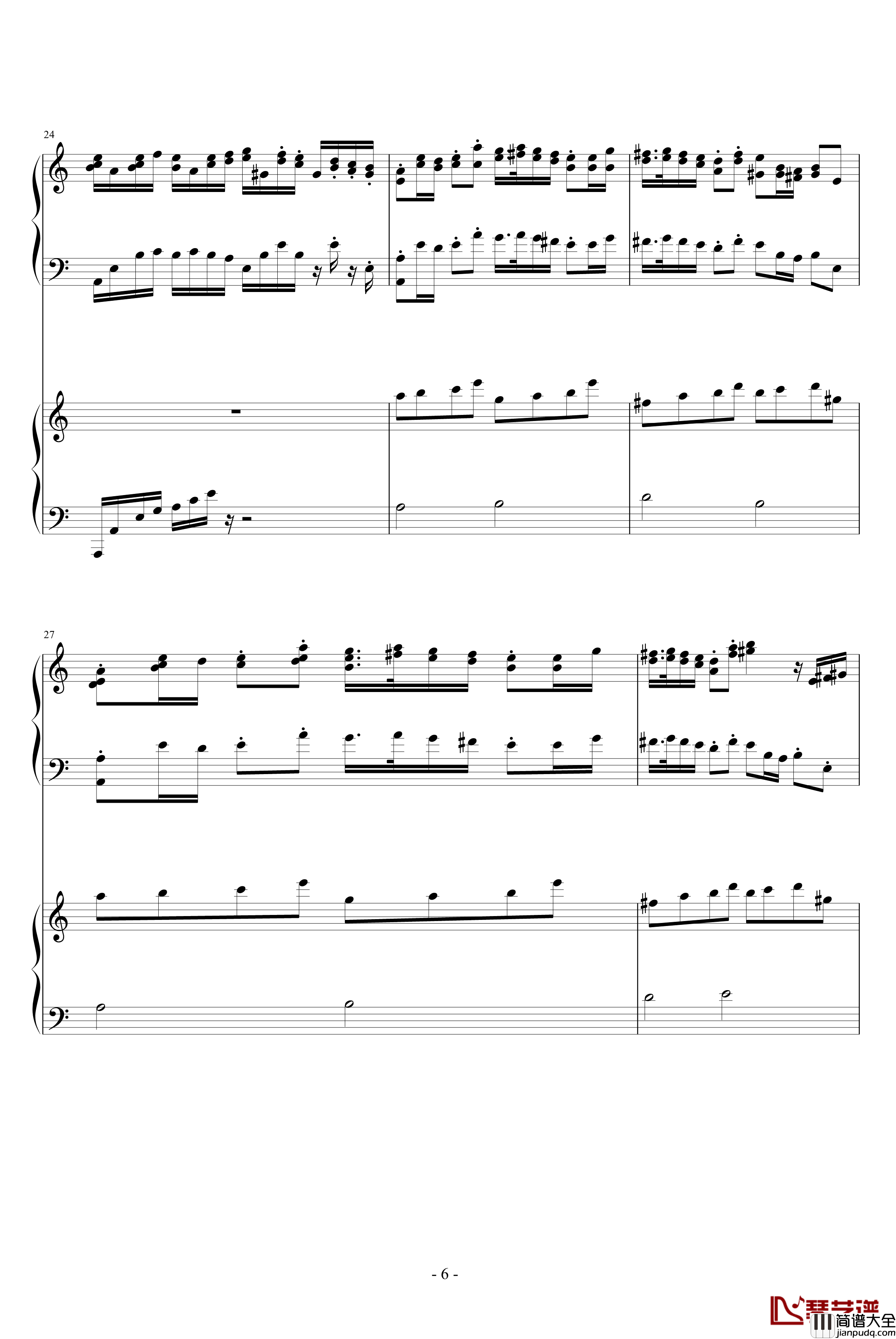 淡香雨季钢琴谱_双钢琴_乐侠