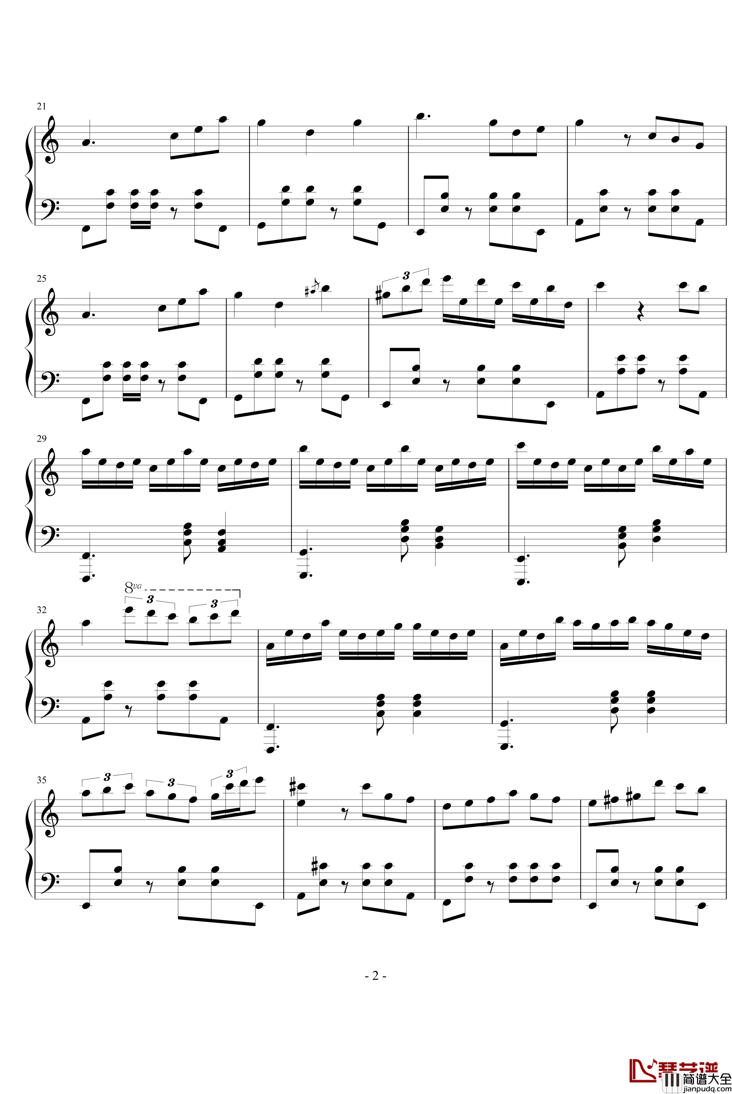 蹦蹦钢琴谱_KSIN