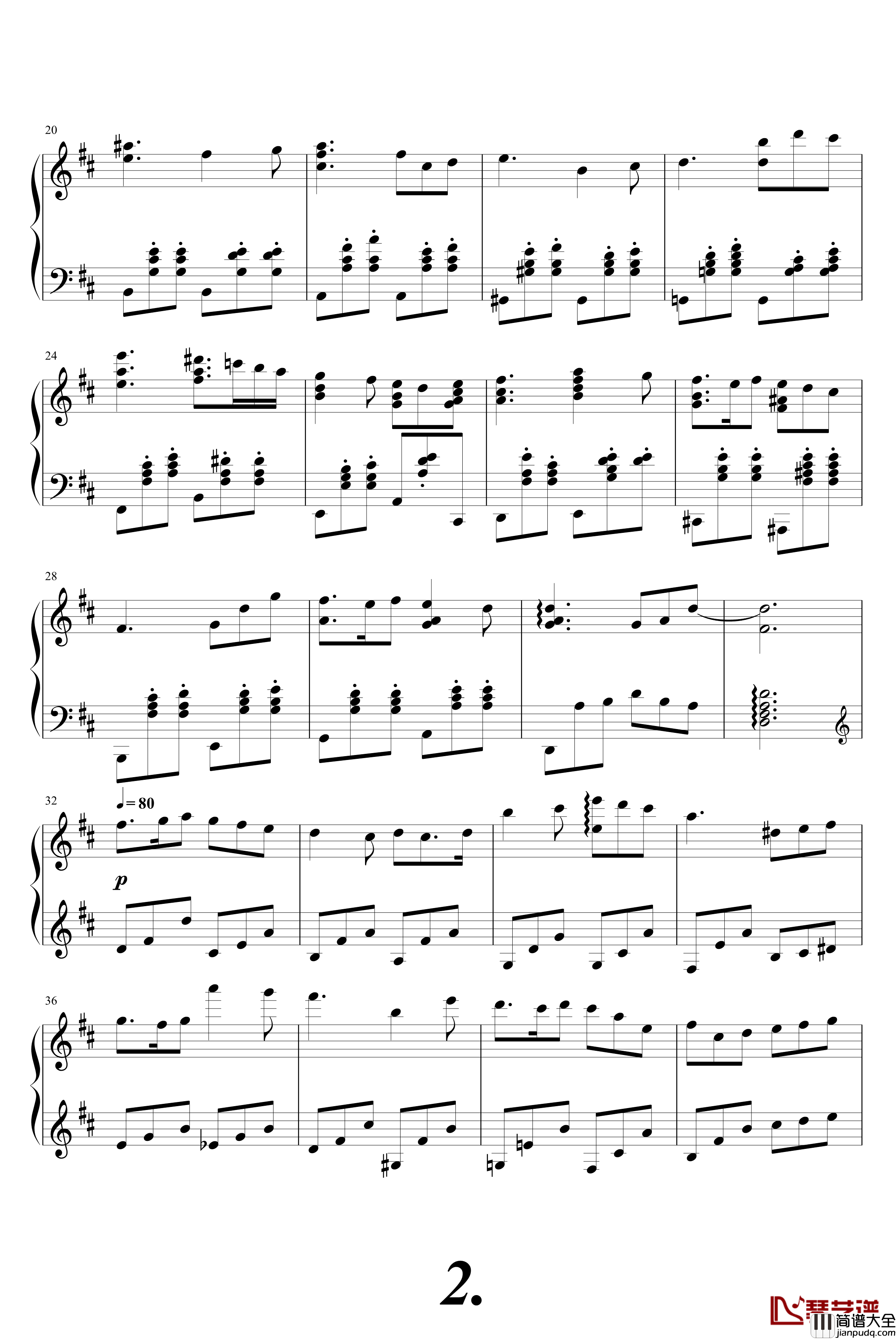 狗の物语钢琴谱_陈干