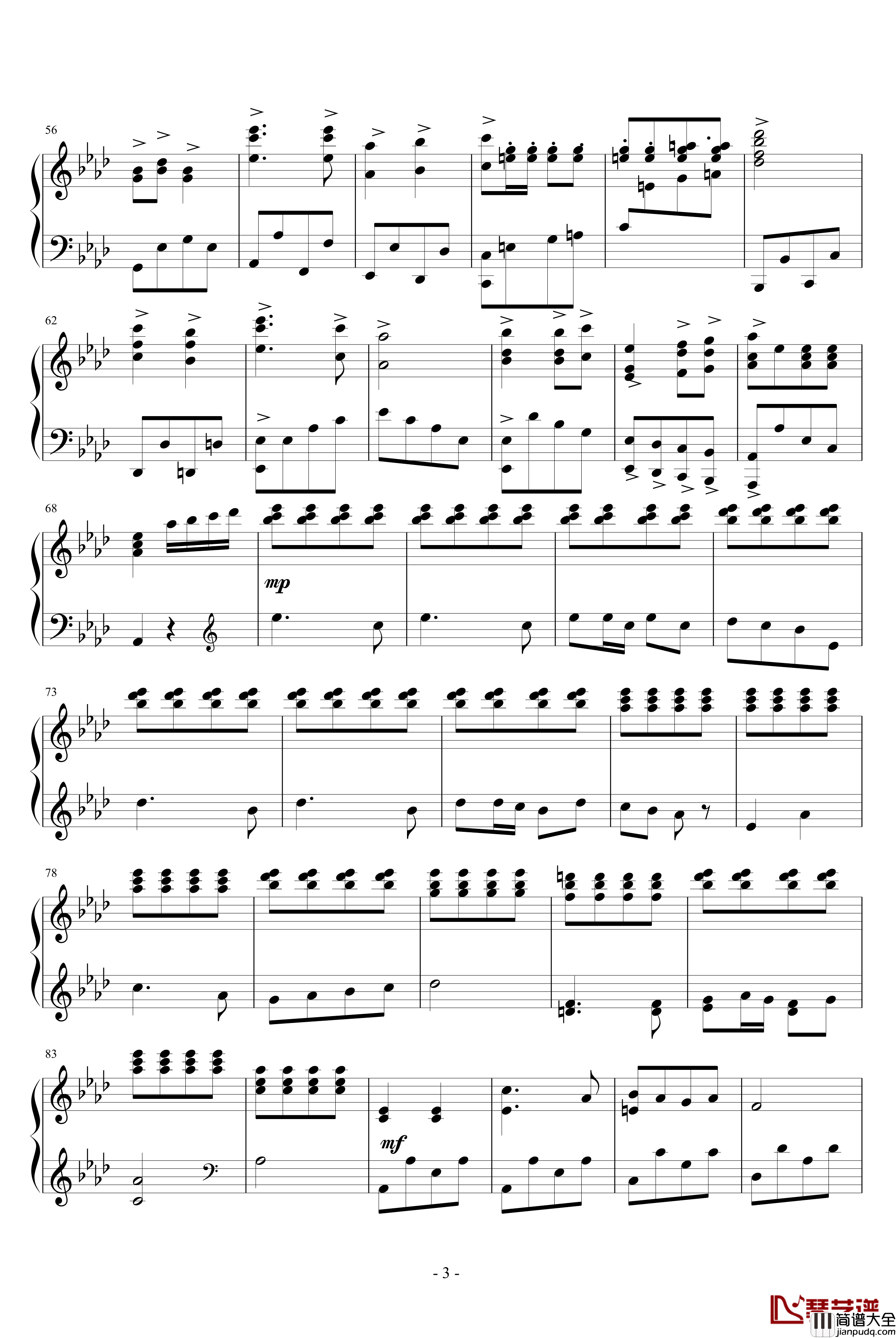 邮递马车钢琴谱_古关裕