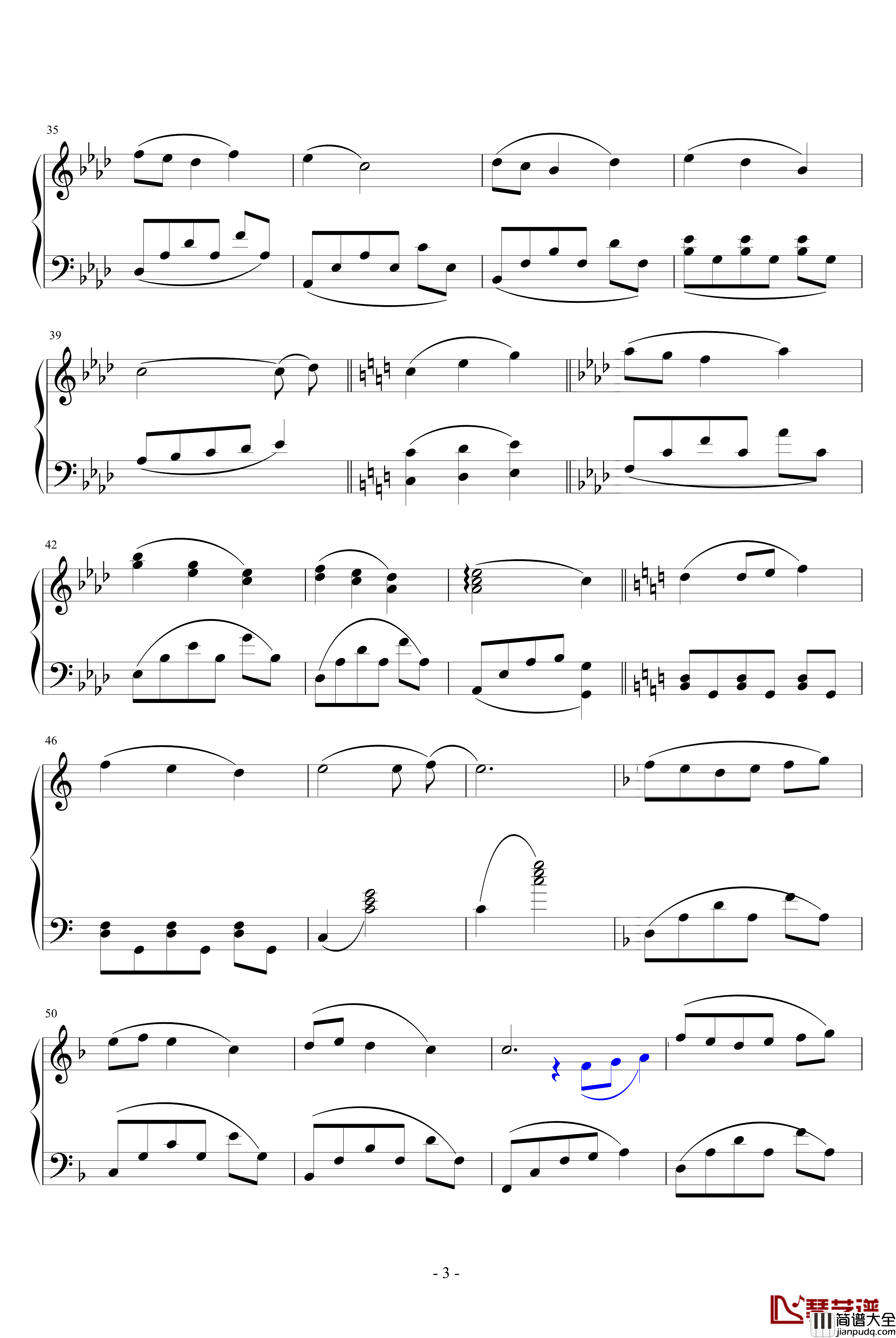 潘多拉之心插曲蕾西钢琴谱_简化钢琴版_影视