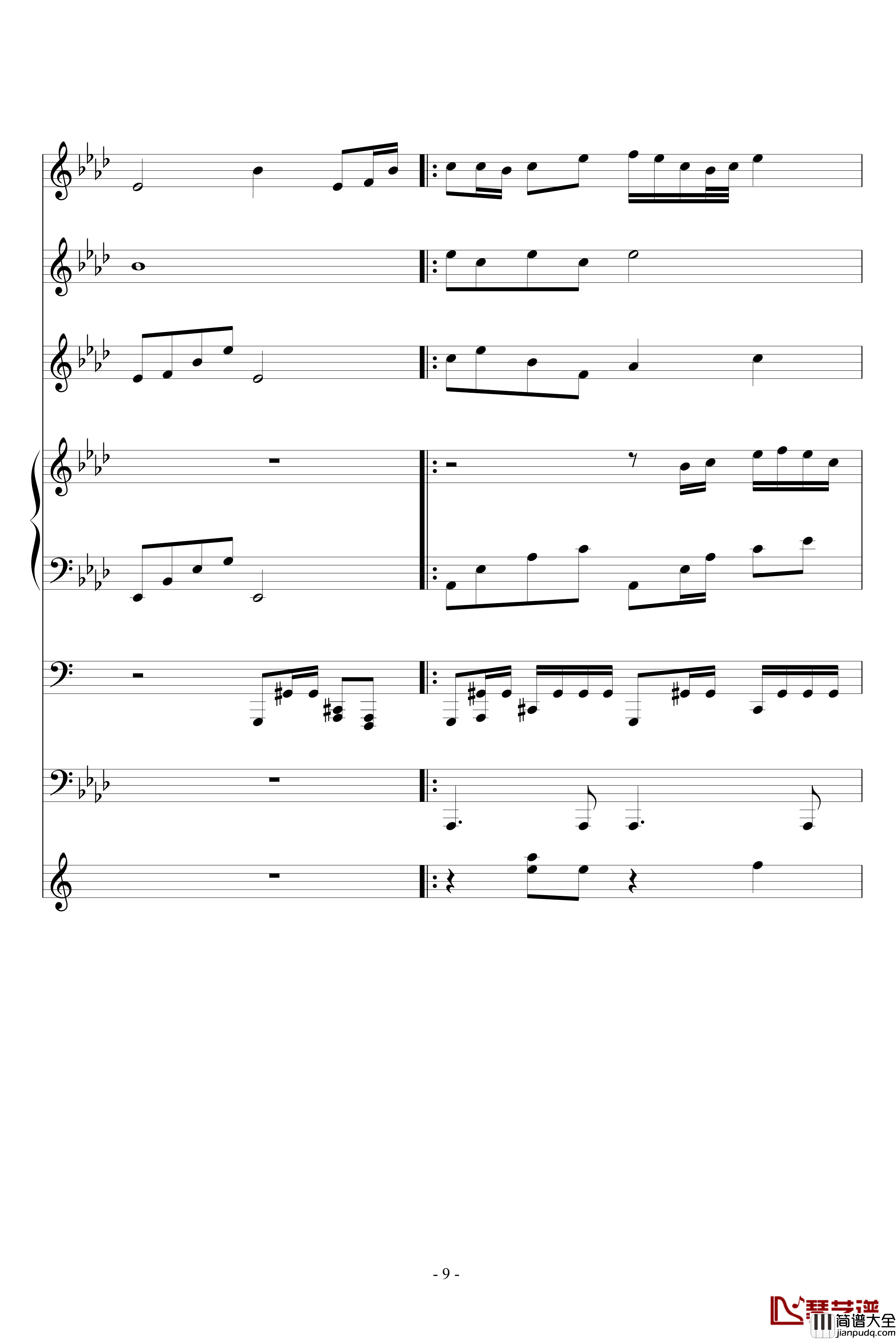 三人行钢琴谱_血腥残阳