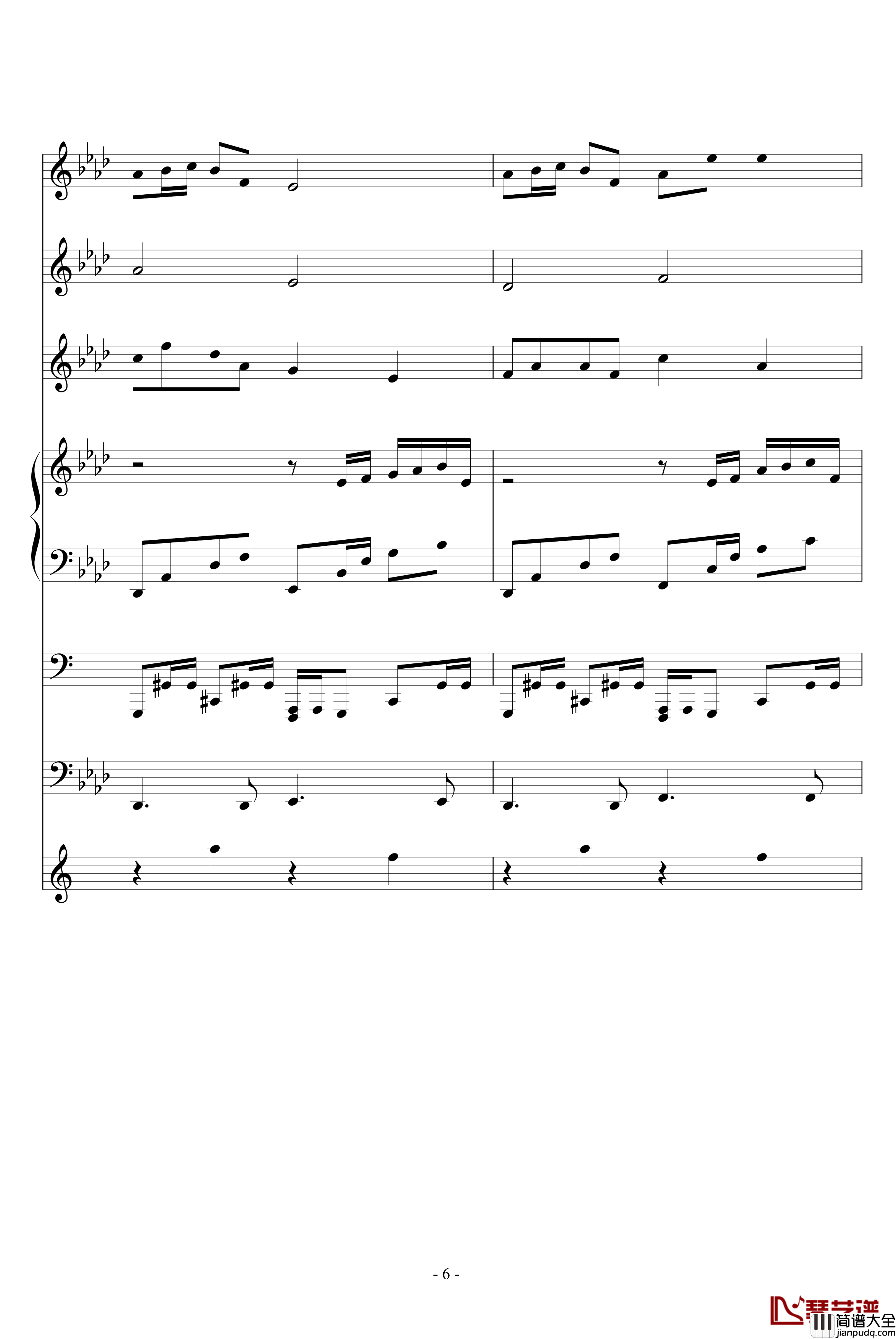 三人行钢琴谱_血腥残阳