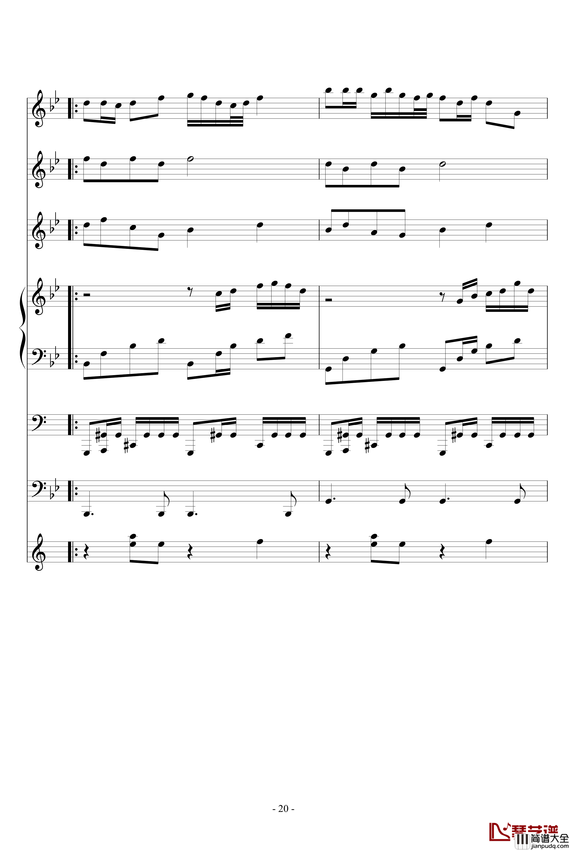 三人行钢琴谱_血腥残阳