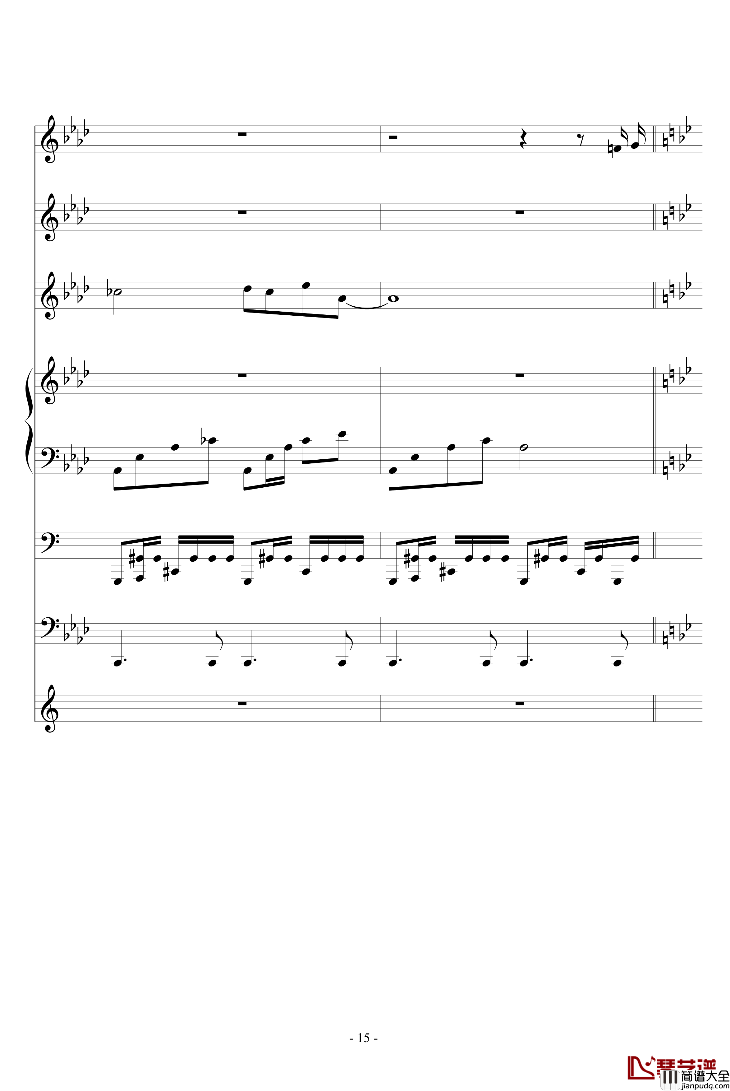 三人行钢琴谱_血腥残阳