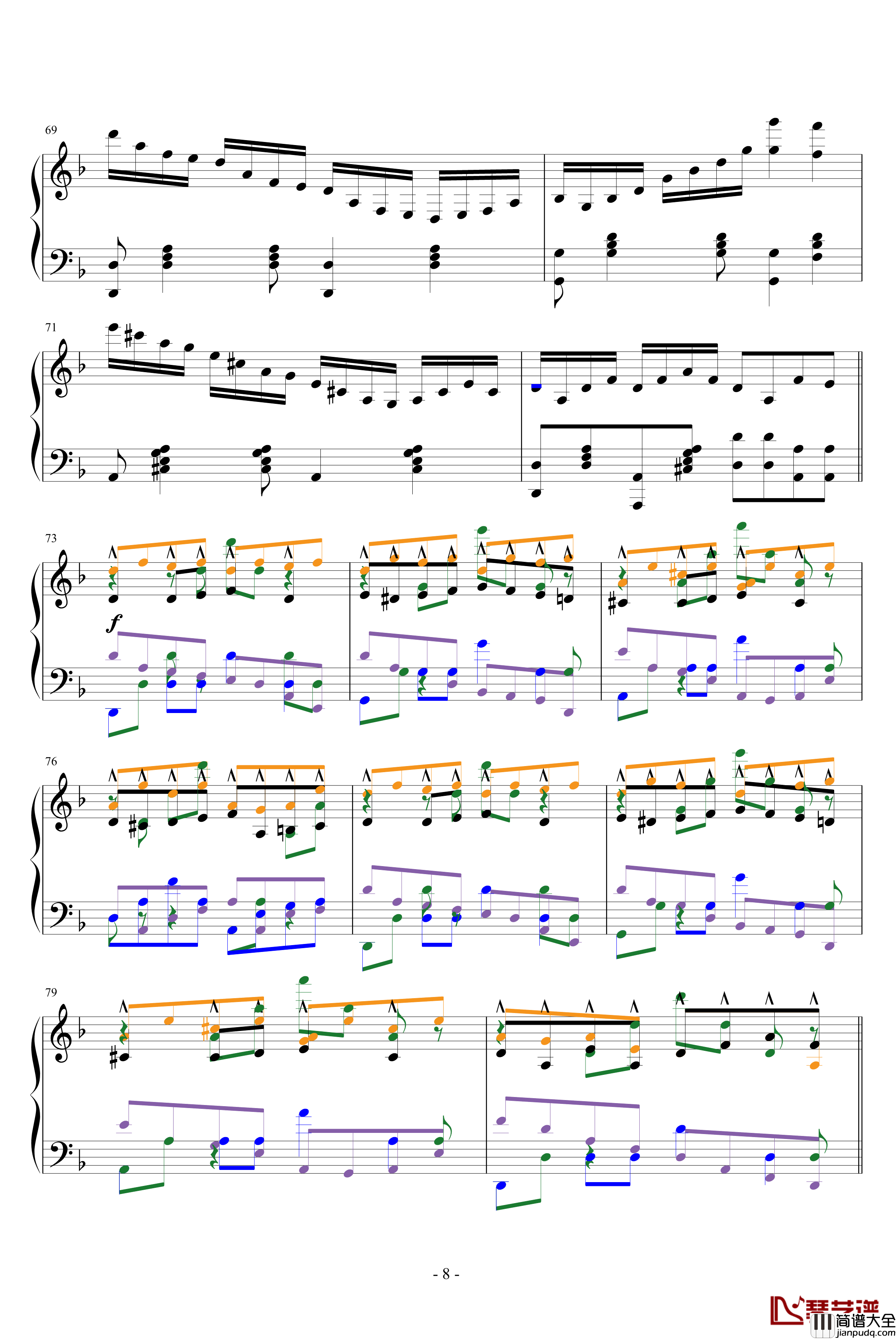 流星雨练习曲钢琴谱_网络资源