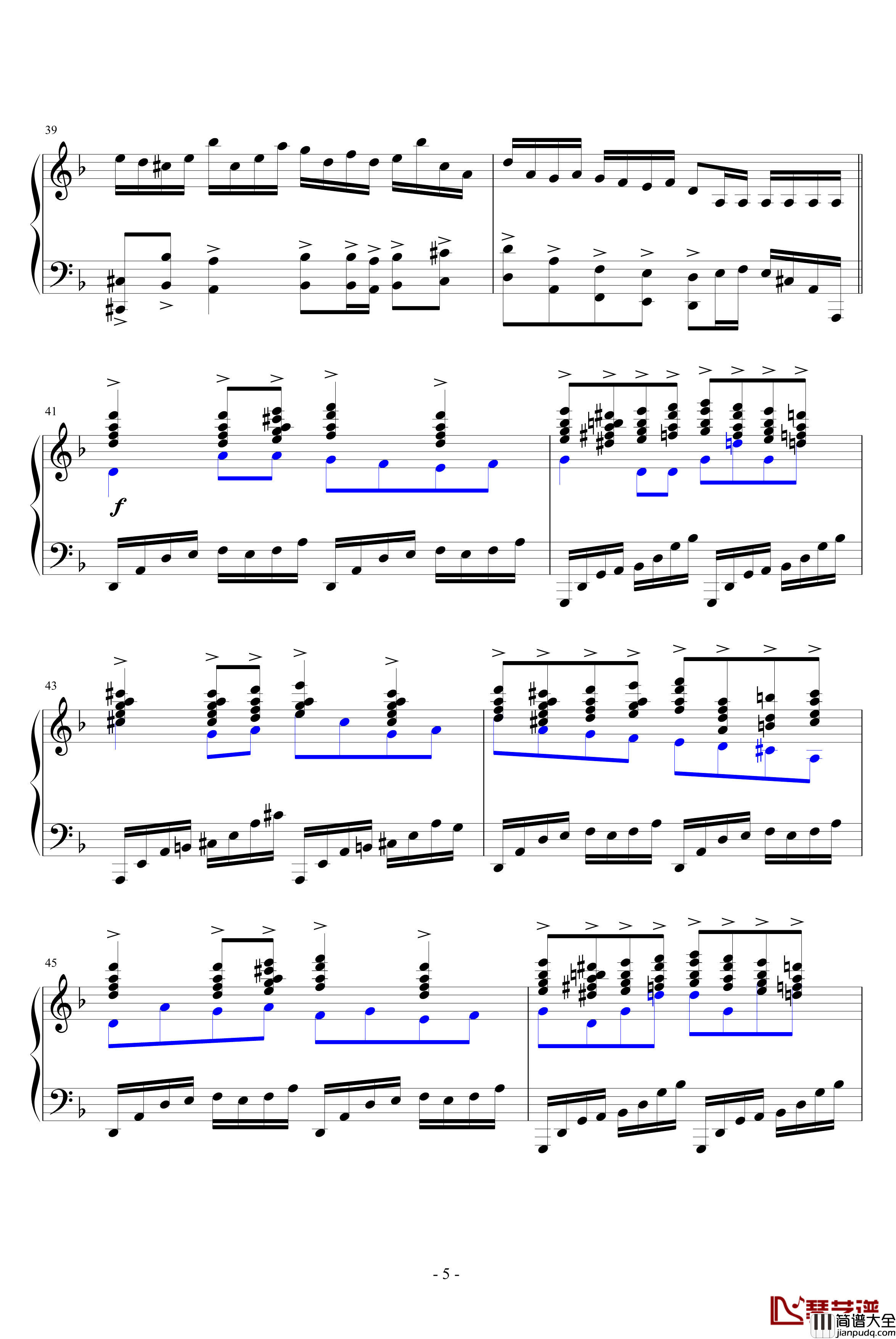 流星雨练习曲钢琴谱_网络资源