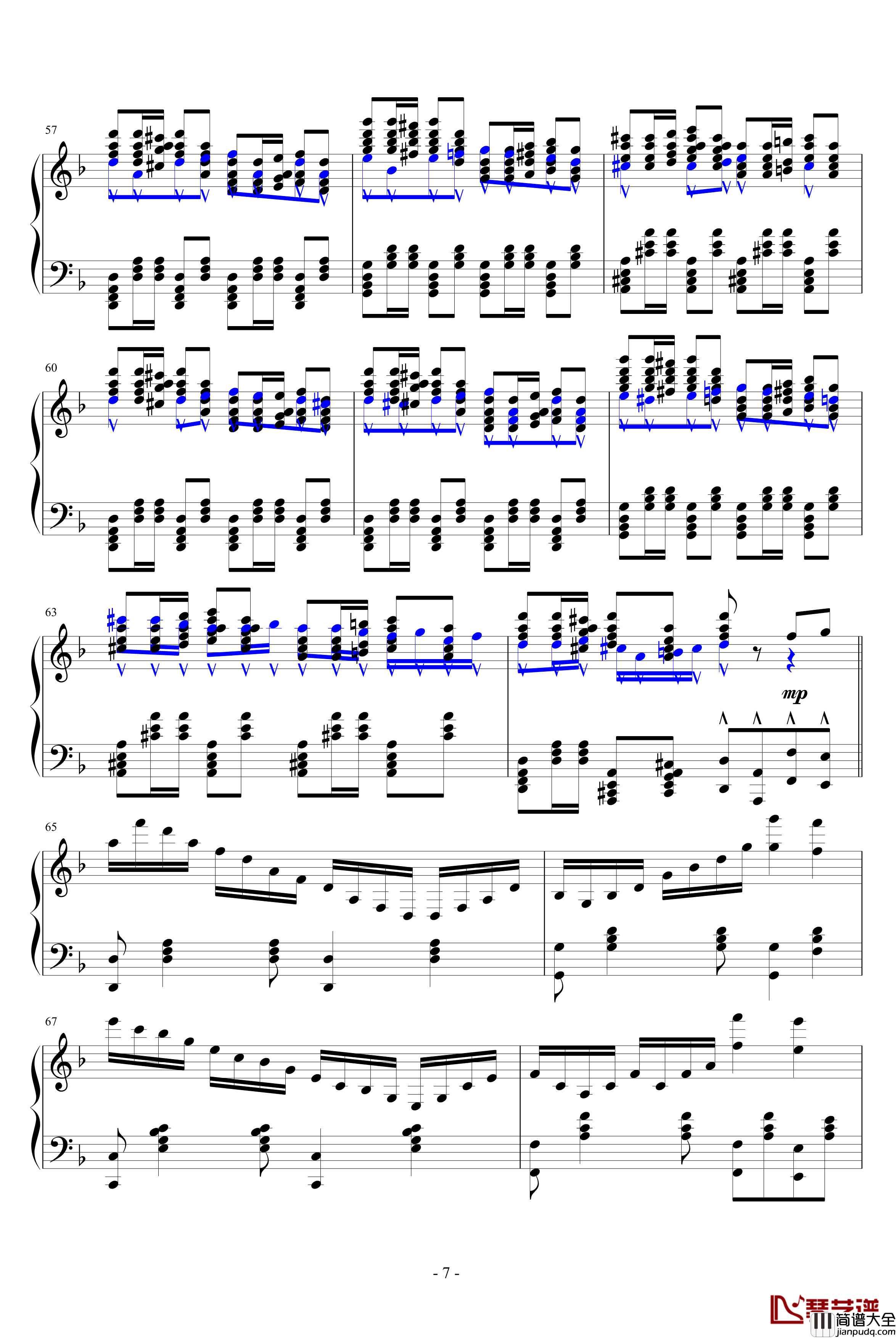 流星雨练习曲钢琴谱_网络资源