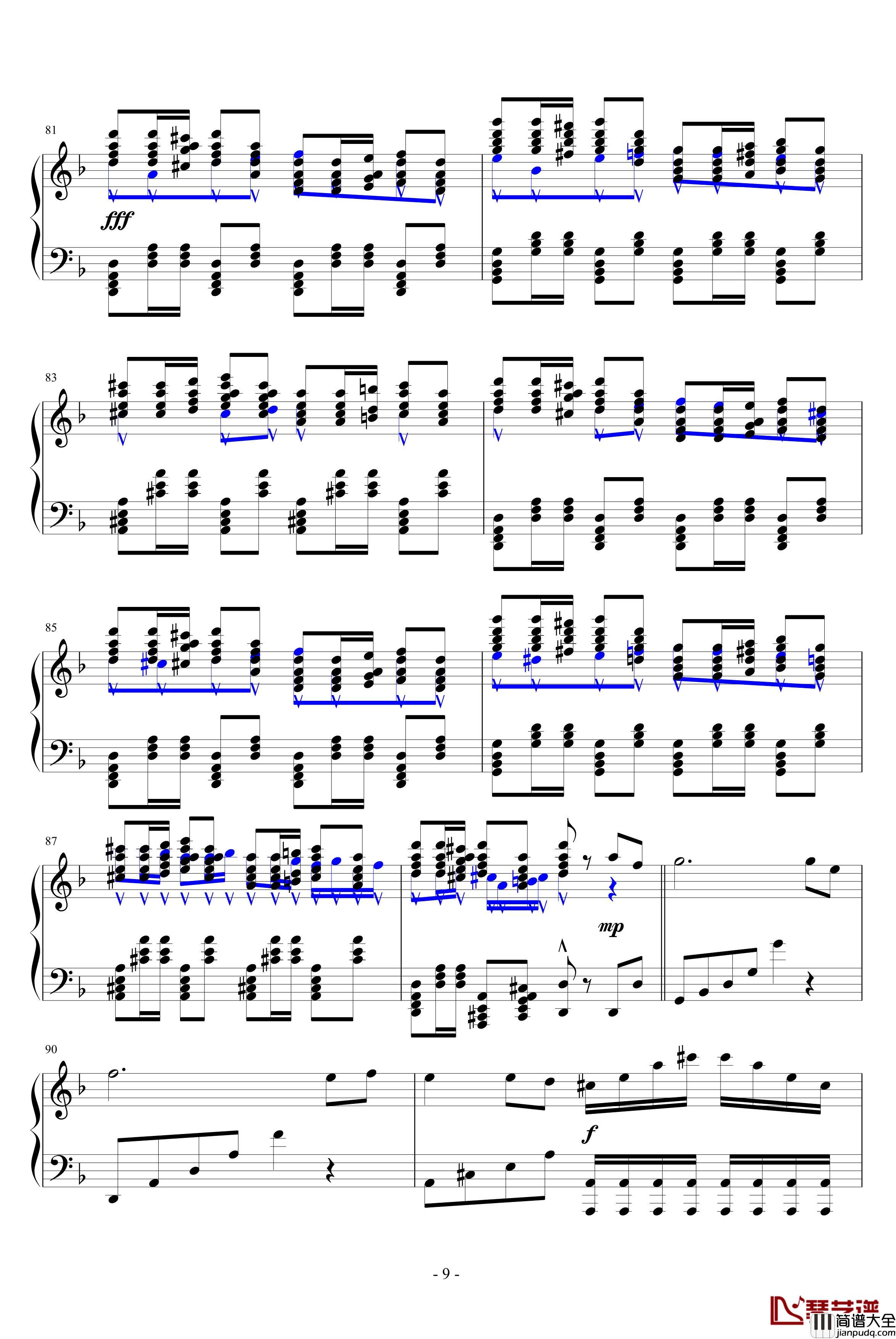 流星雨练习曲钢琴谱_网络资源