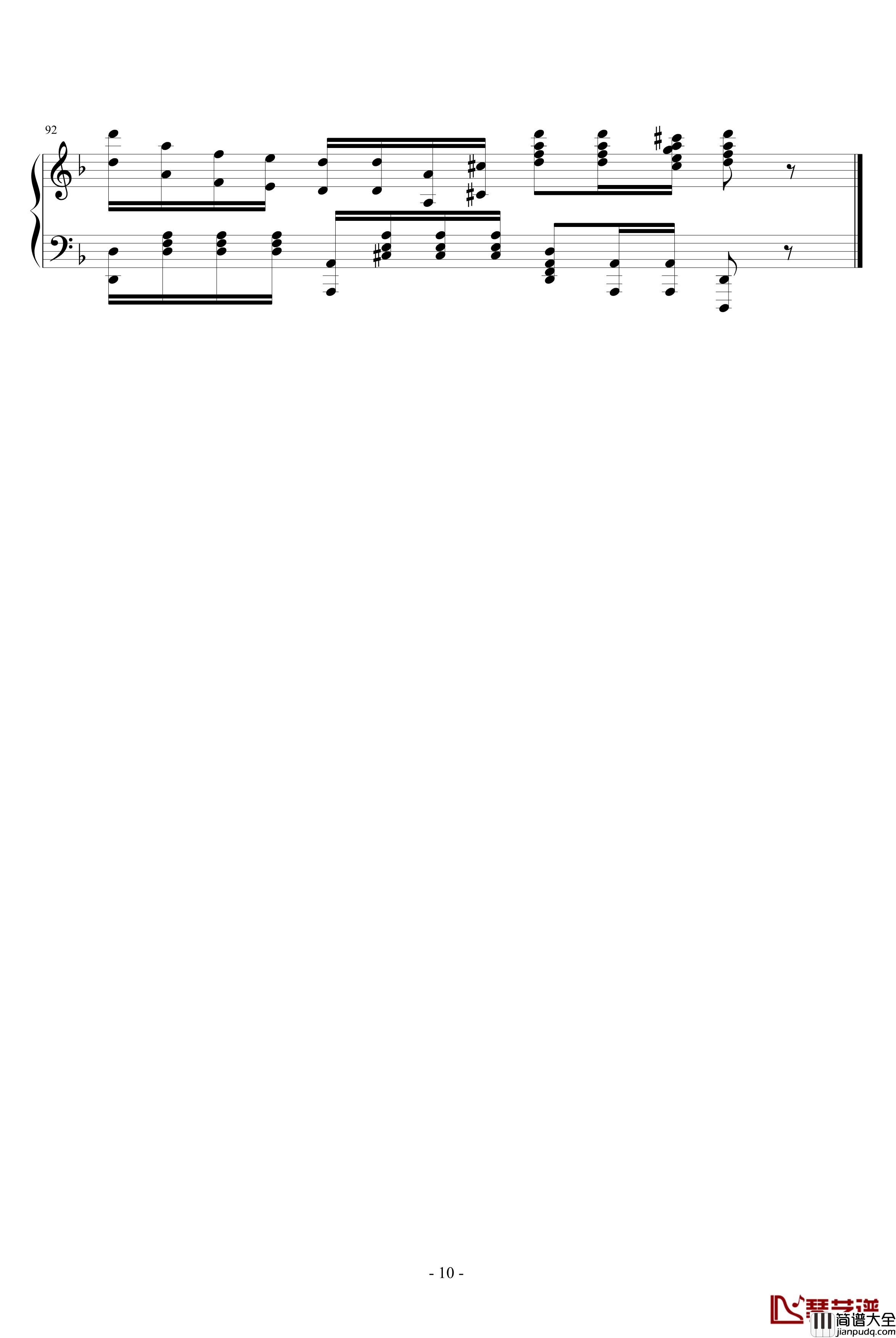 流星雨练习曲钢琴谱_网络资源