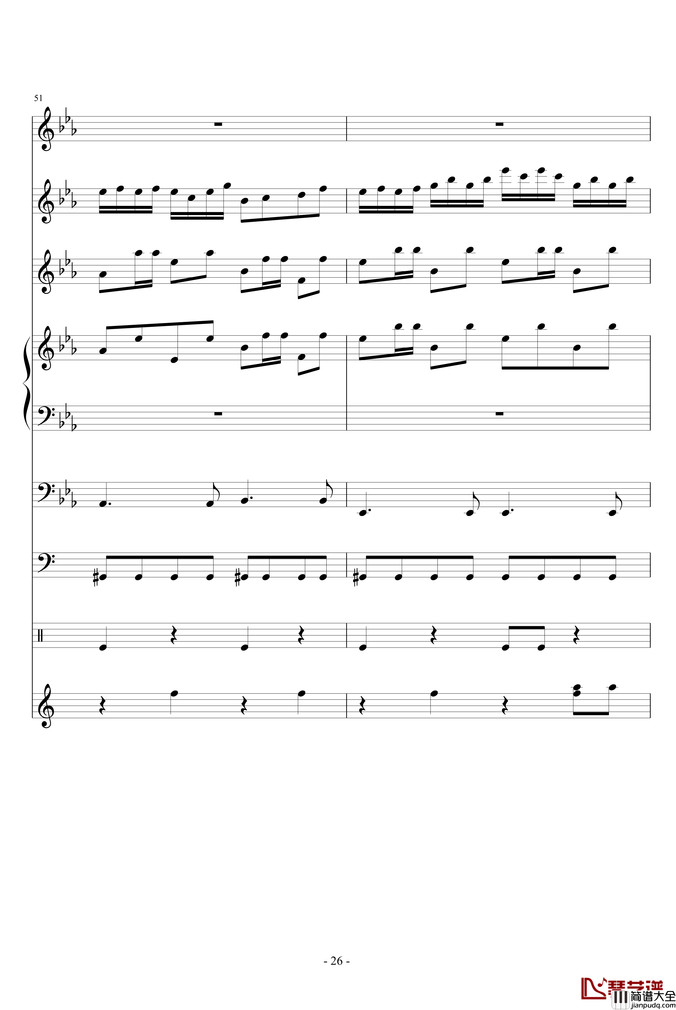 黄鹂鸣钢琴谱_血腥残阳