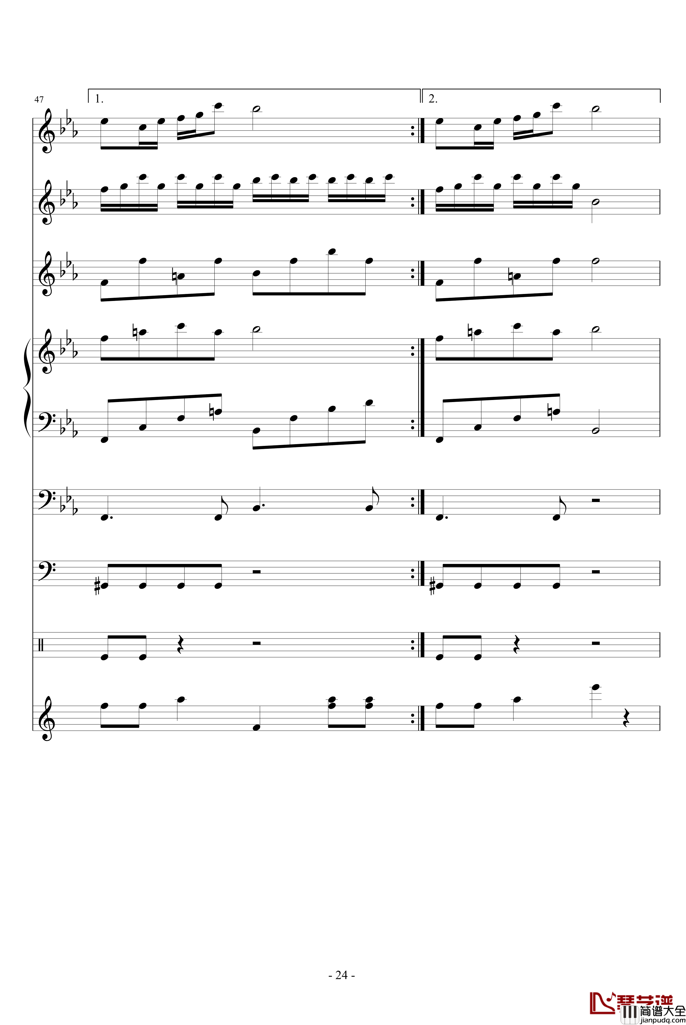 黄鹂鸣钢琴谱_血腥残阳