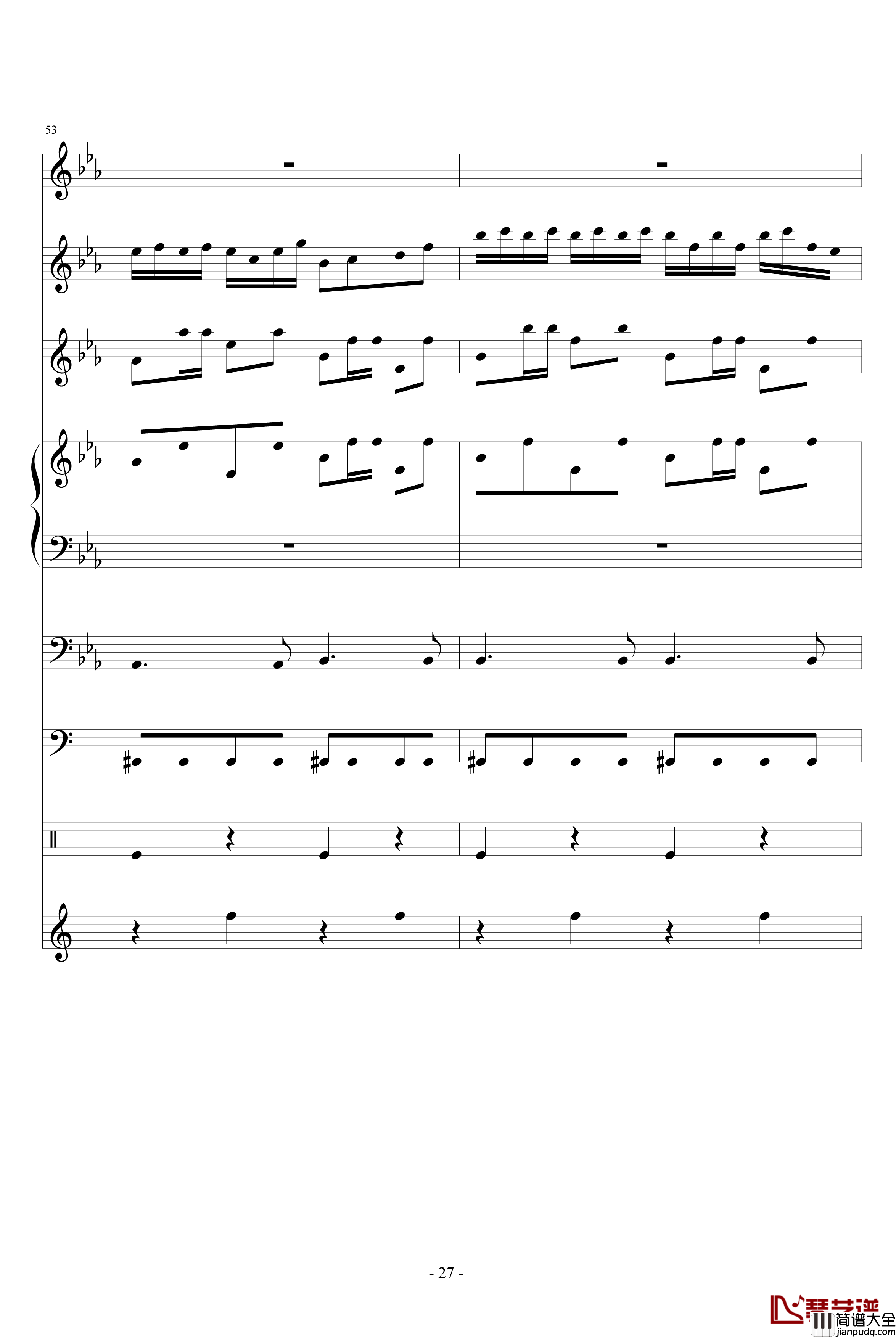 黄鹂鸣钢琴谱_血腥残阳