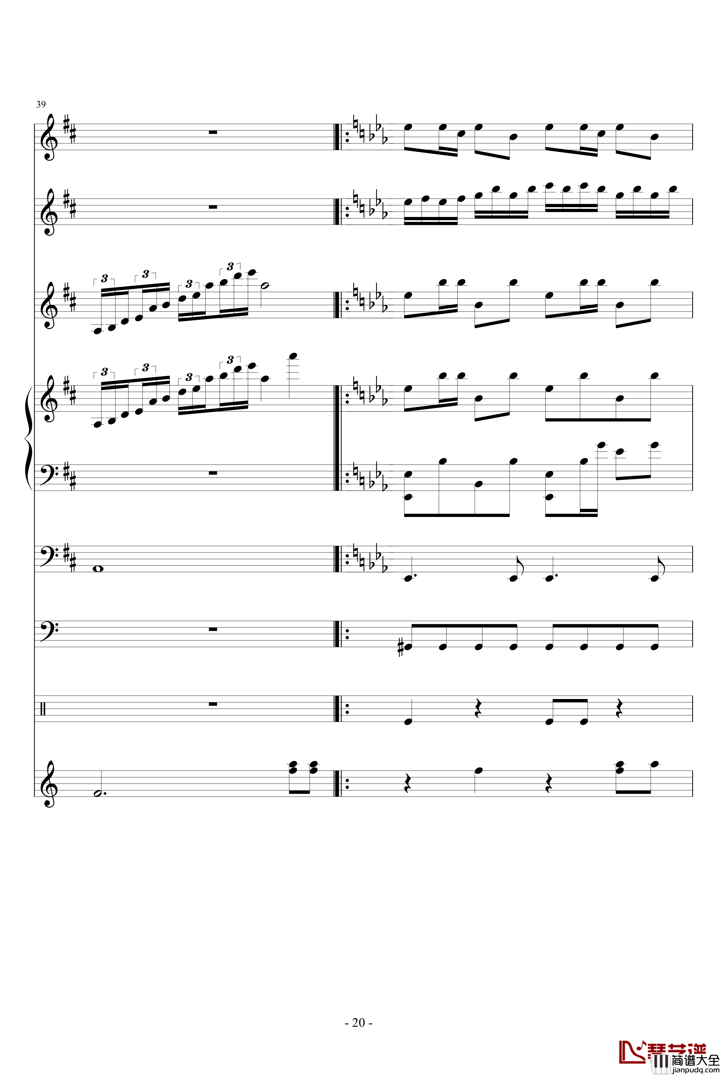 黄鹂鸣钢琴谱_血腥残阳