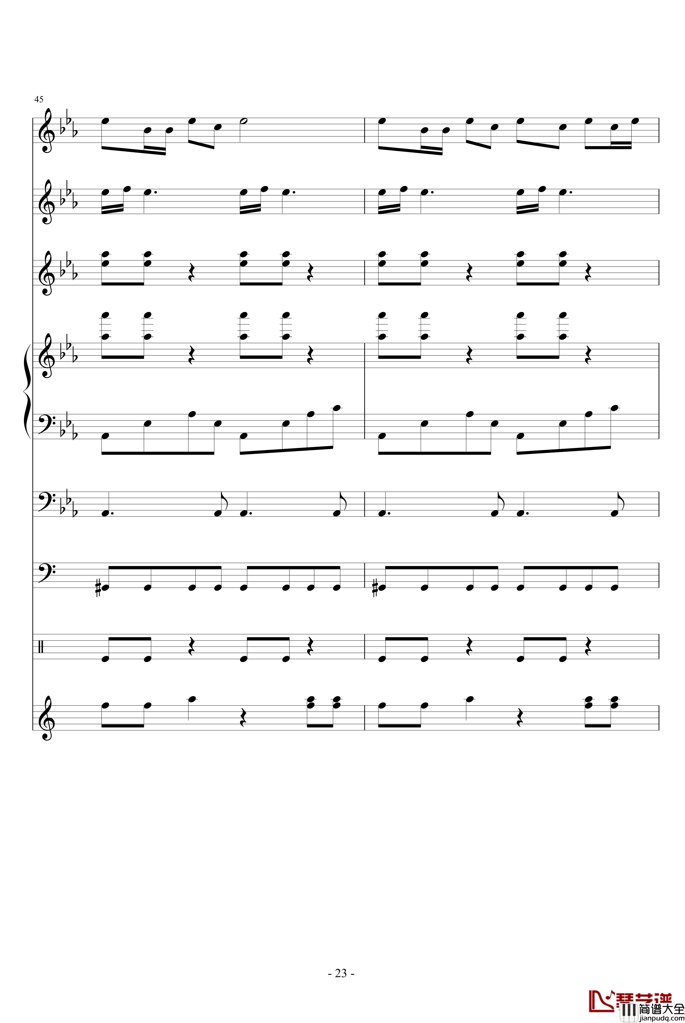 黄鹂鸣钢琴谱_血腥残阳