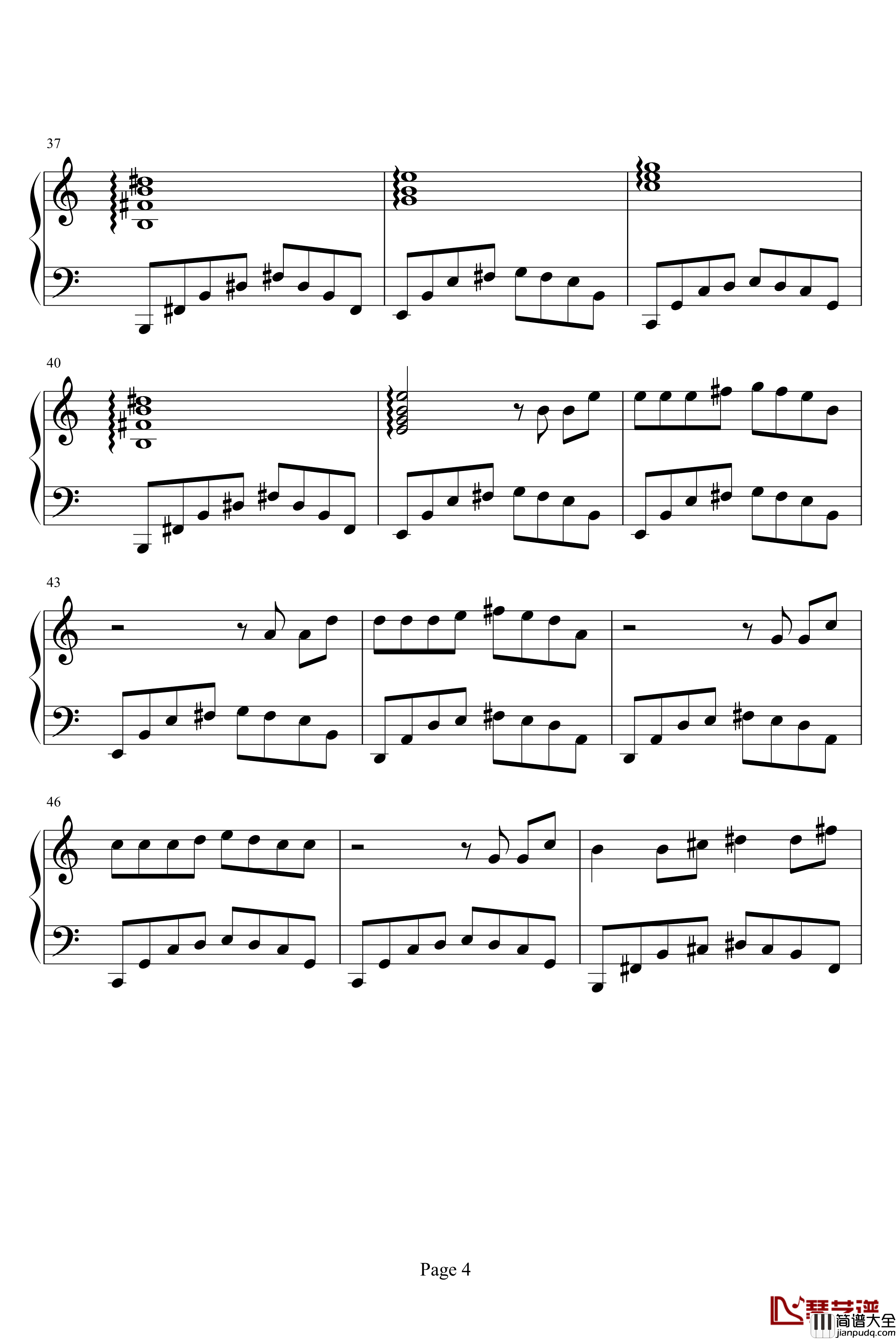 永恒三班钢琴谱_死蠢班歌OTZ_上弦华月