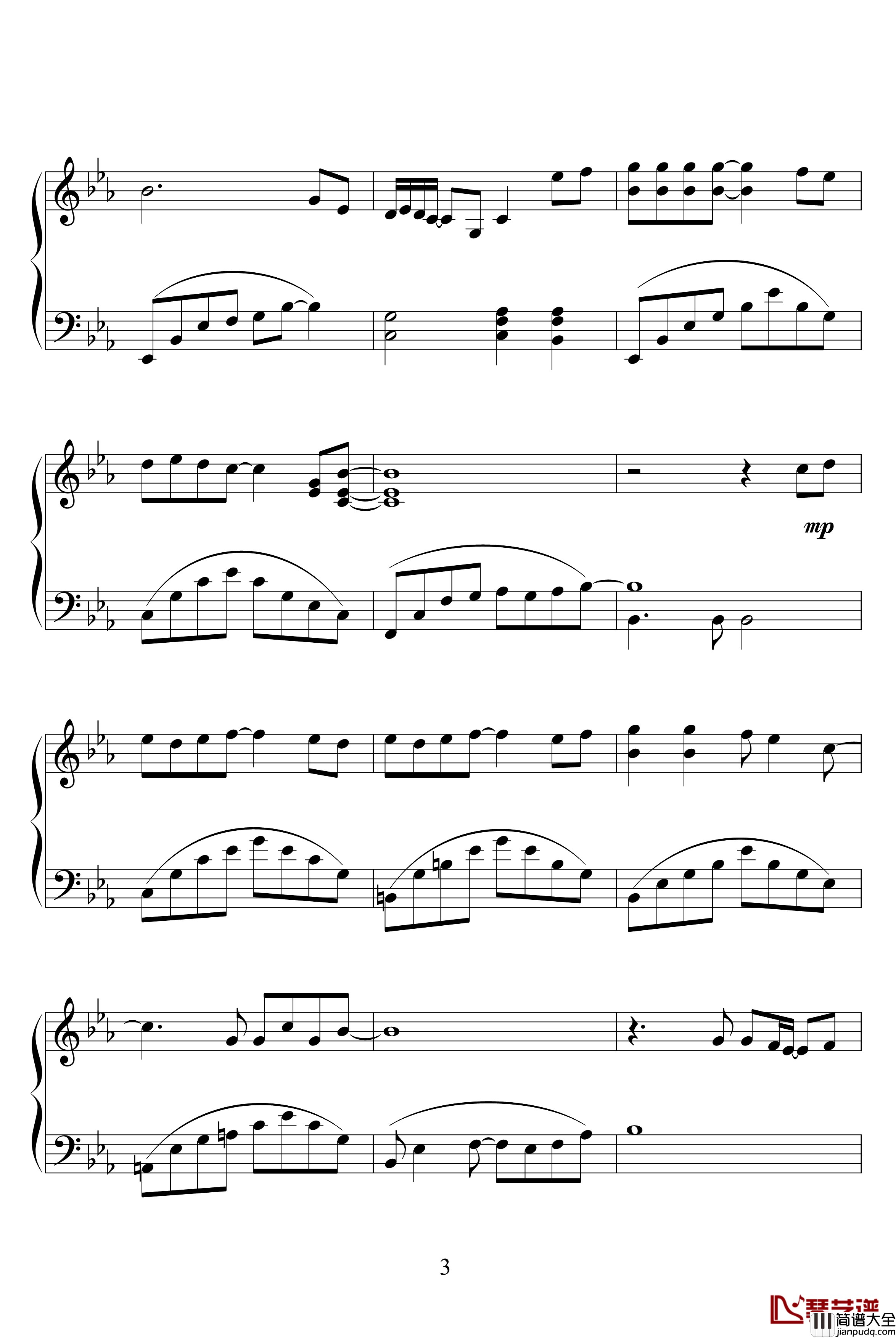 昨日重现钢琴谱_欧美经典