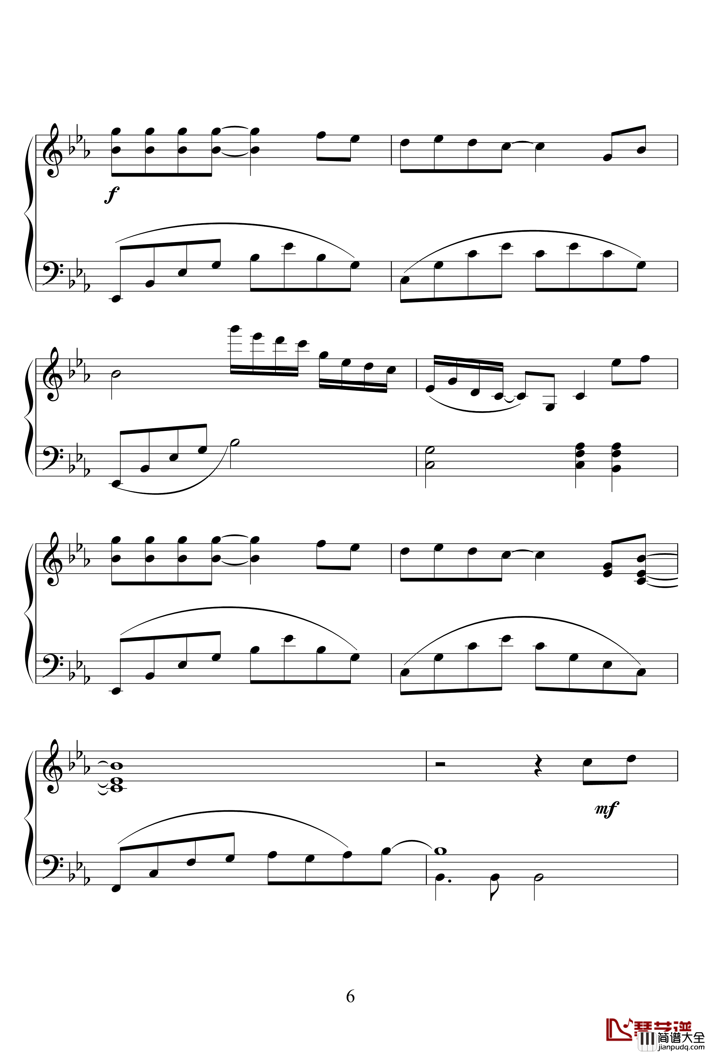 昨日重现钢琴谱_欧美经典