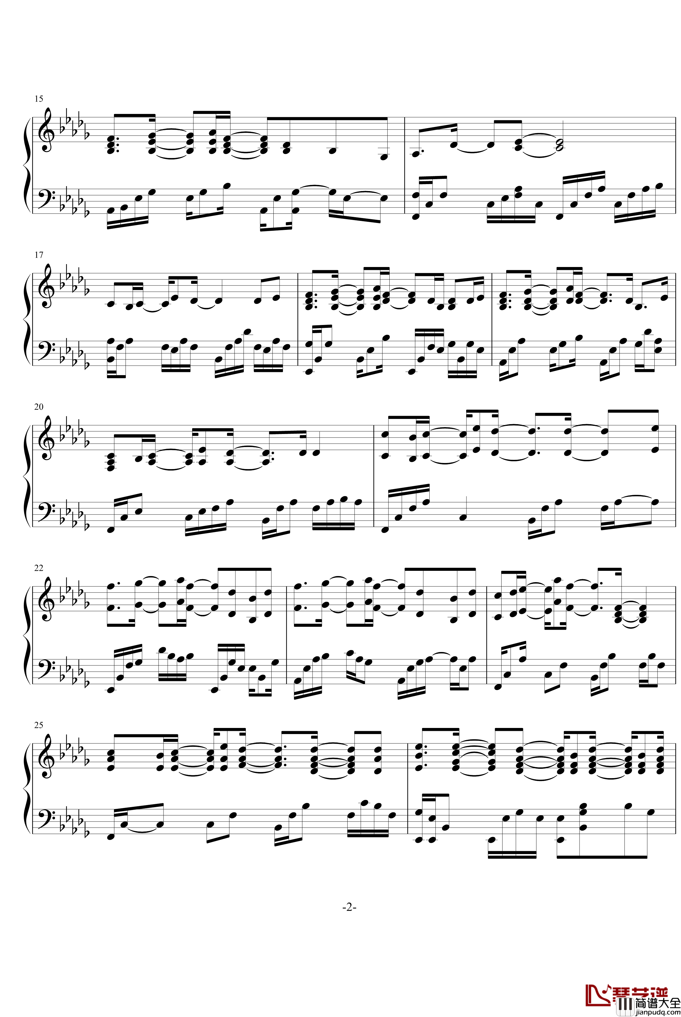 Dawn钢琴谱_天翼之链