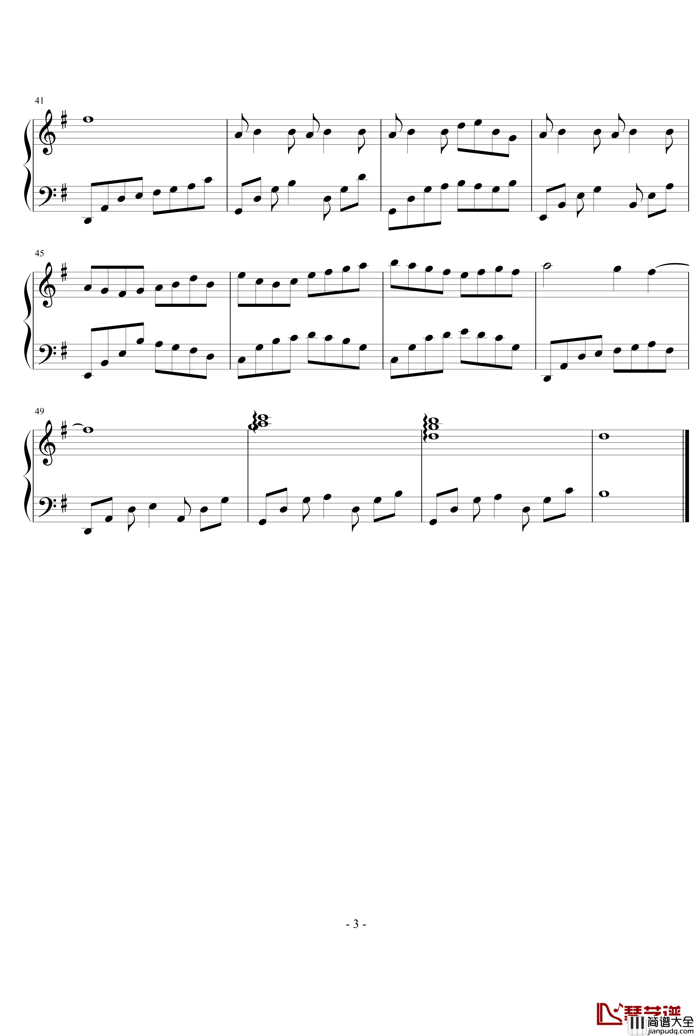 爱已无言钢琴谱_风花雨露